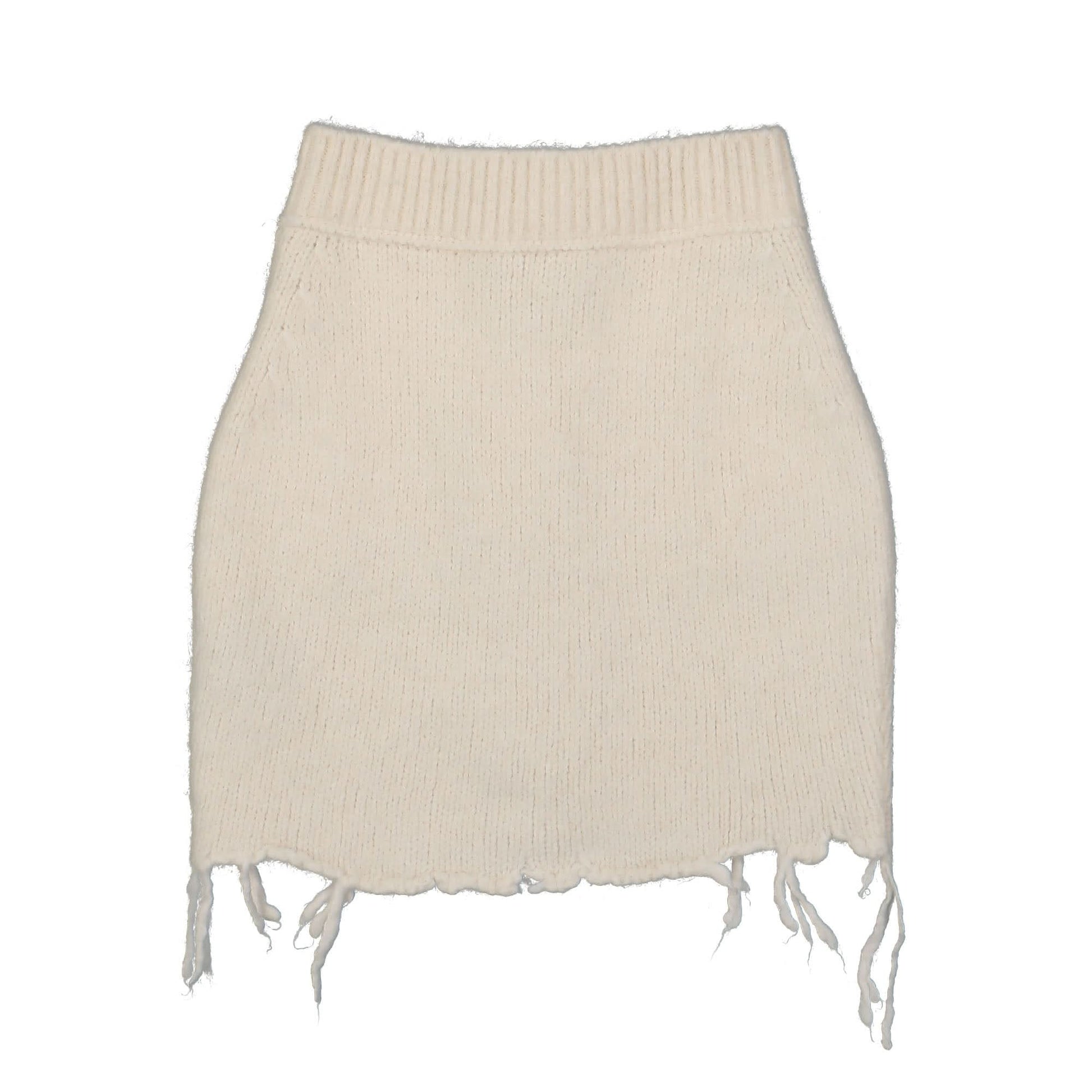 VETEMENTS Fancy Button Skirt White Detail view 2 | Gate