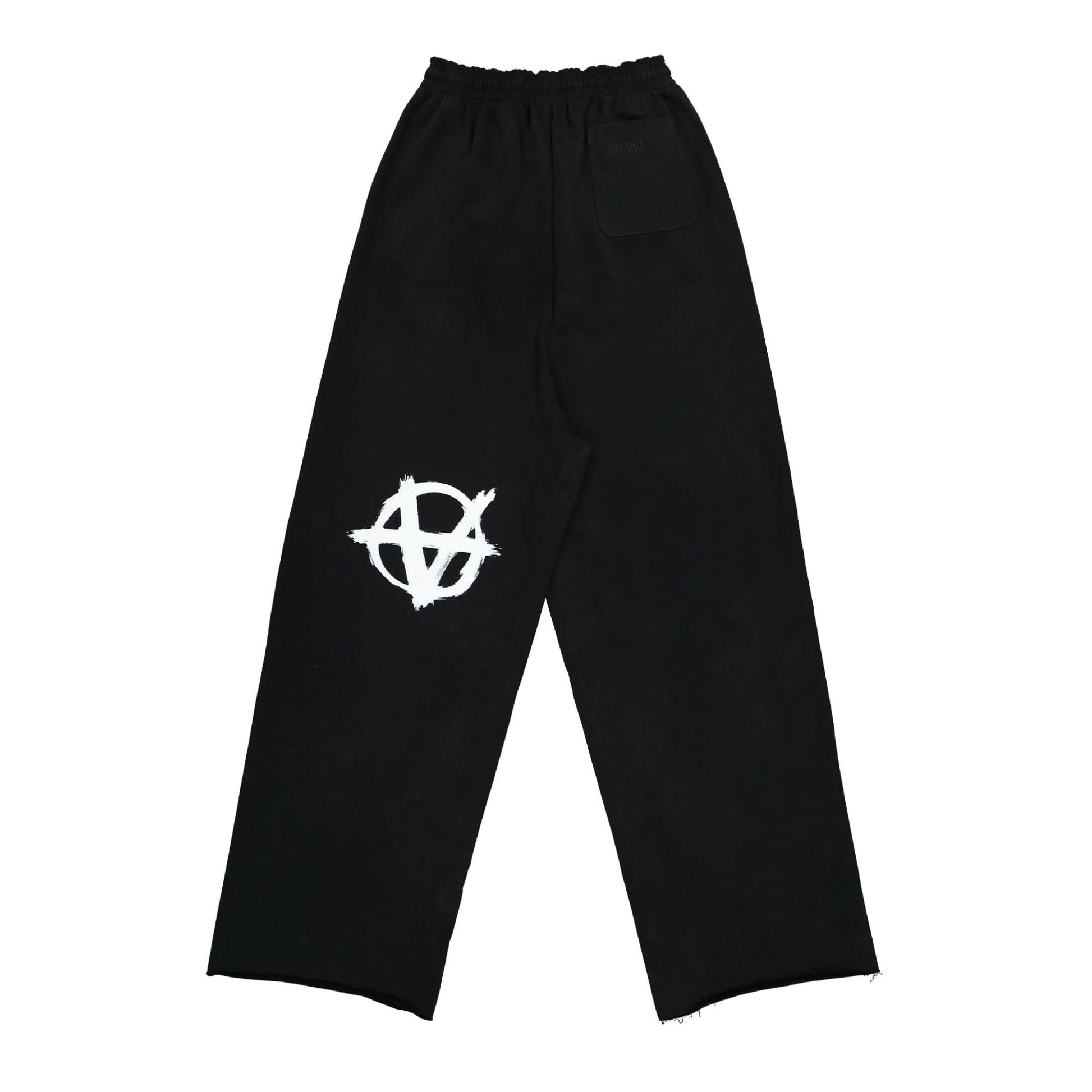 VETEMENTS Reverse Anarchy Baggy Sweatpants Black Detail view 2 | Gate