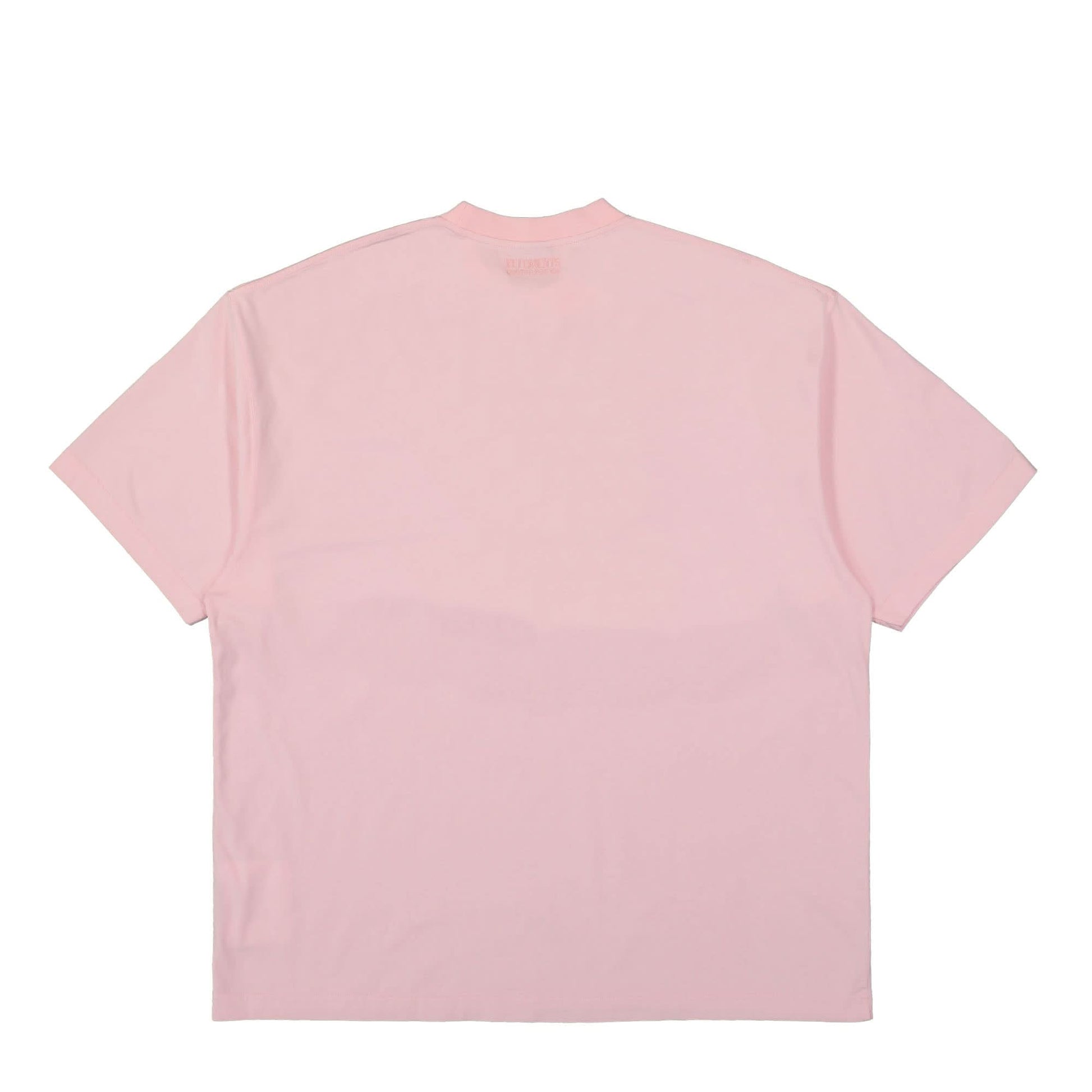 VETEMENTS 4 Seasons Embroidered Logo T-Shirt Pink Detail view 2 | Gate