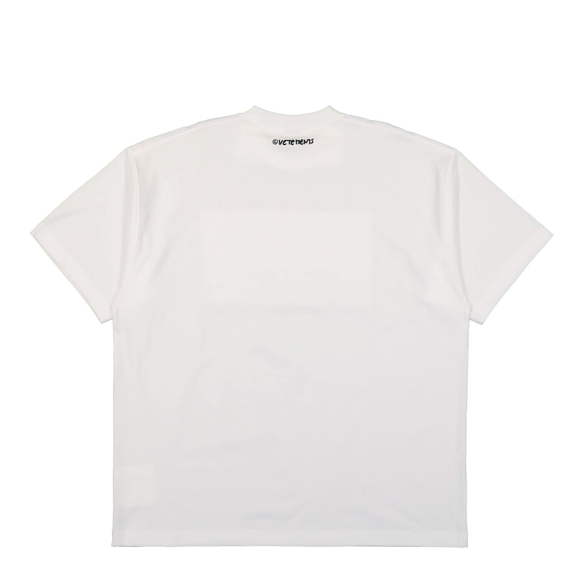 VETEMENTS Stop Copying Me T-Shirt White Detail view 2 | Gate
