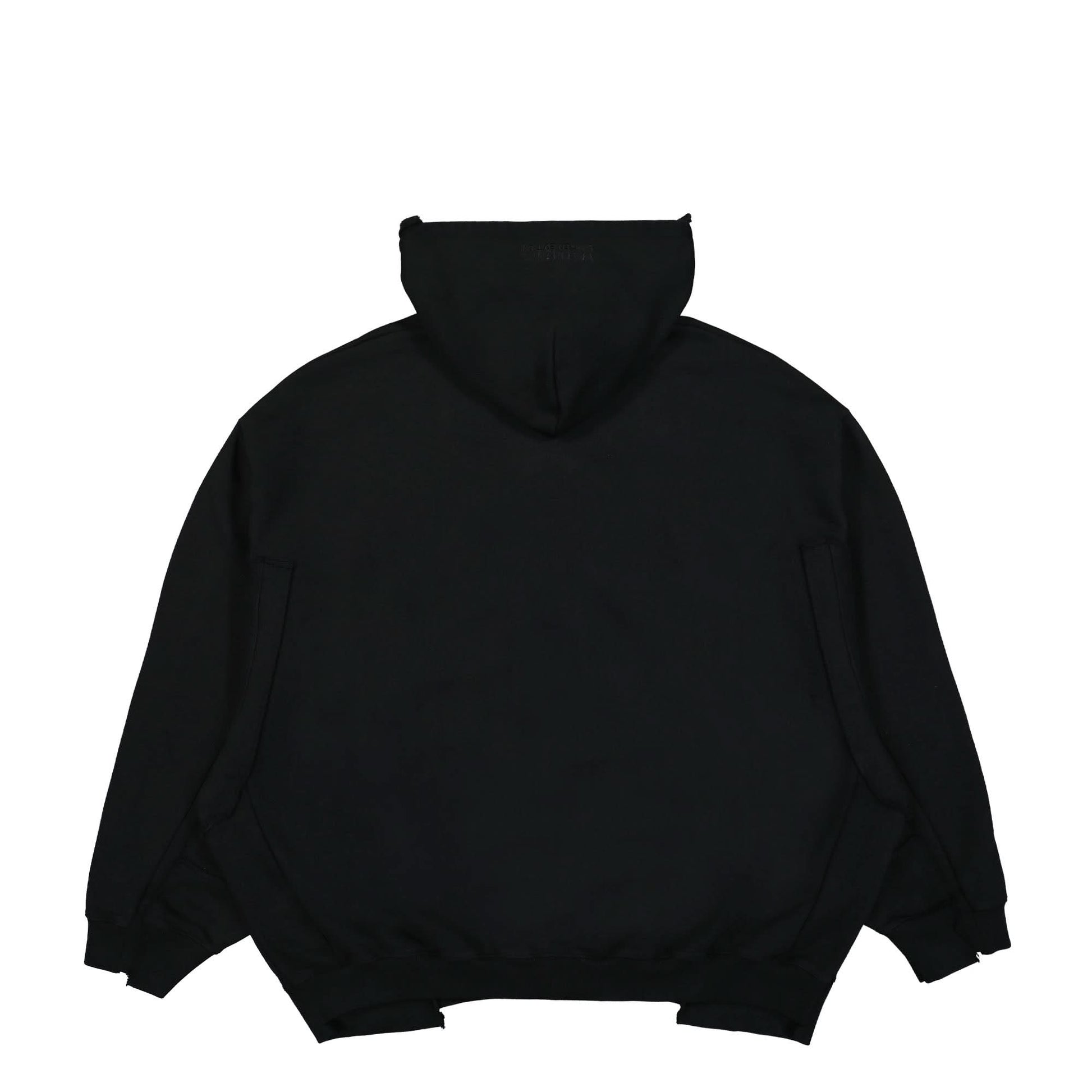 VETEMENTS Blackout Cut-Up Hoodie Black Detail view 2 | Gate