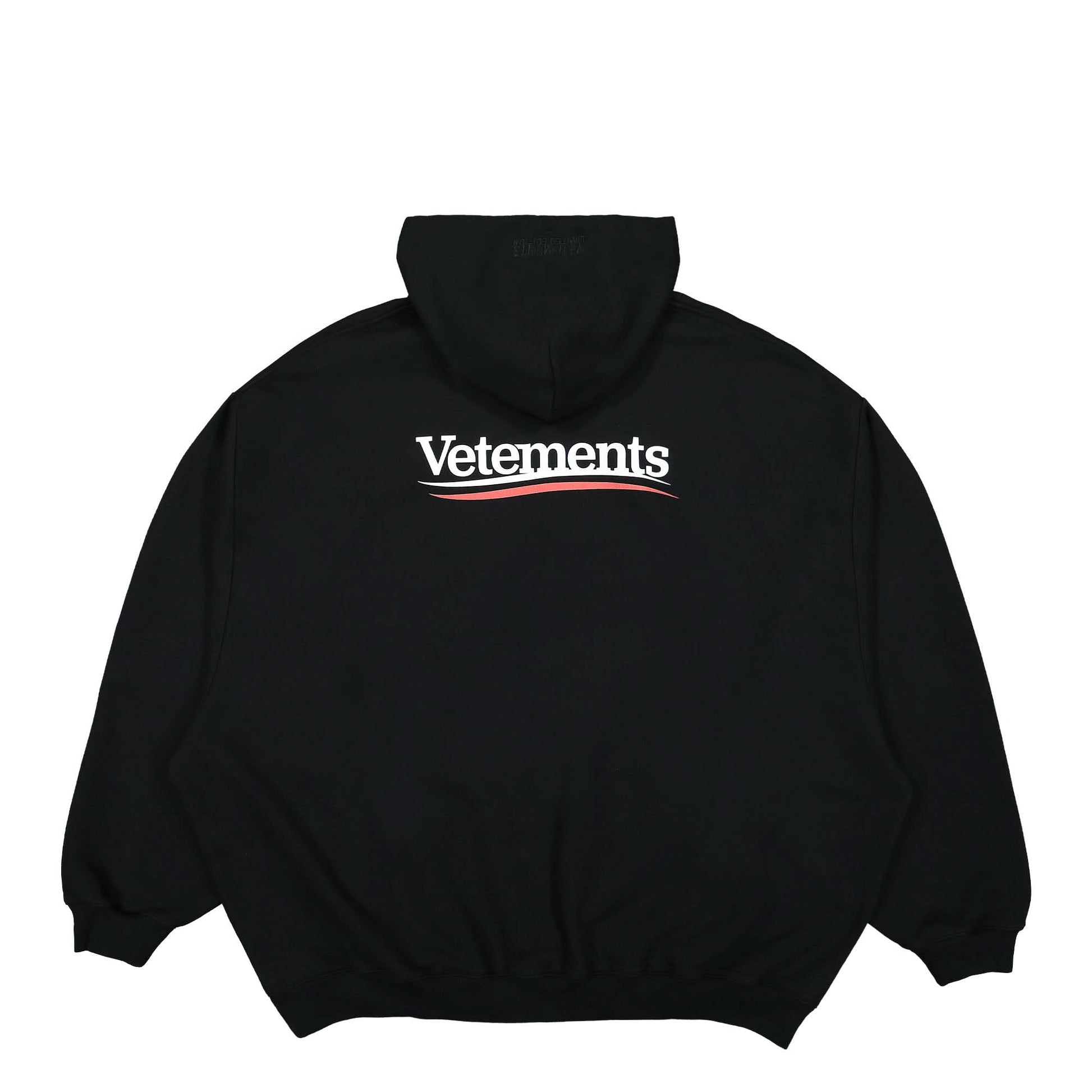 VETEMENTS Campaign Logo Hoodie Black Detail view 2 | Gate