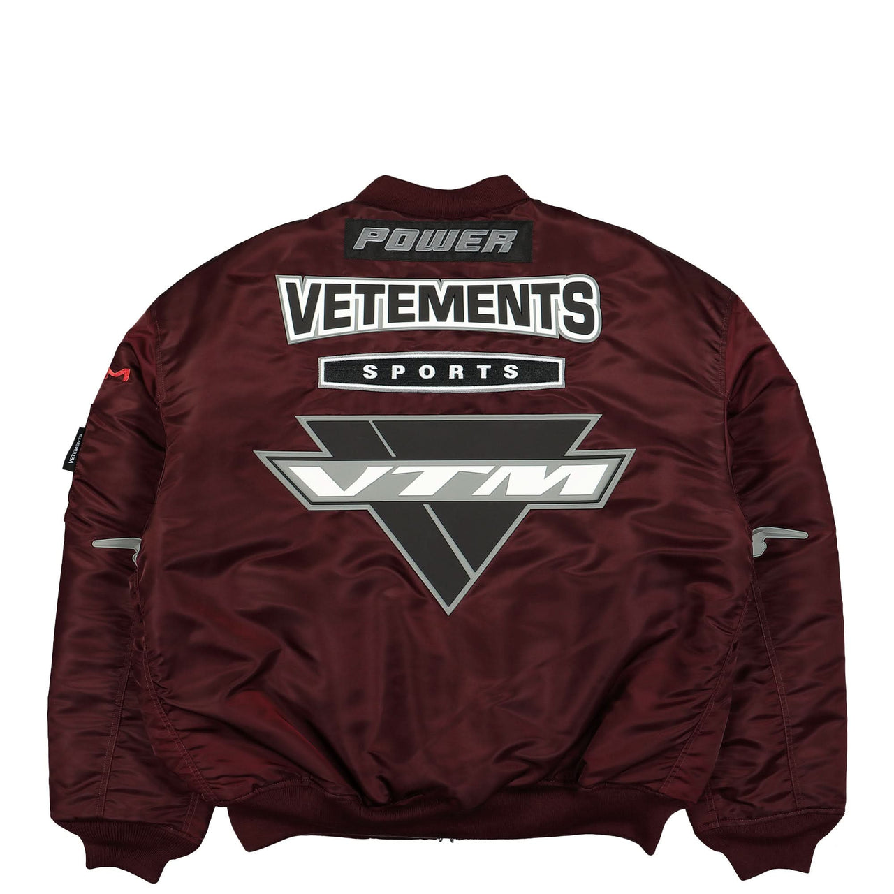 VETEMENTS Racing Bomber Jacket Red Detail view 1 | Gate