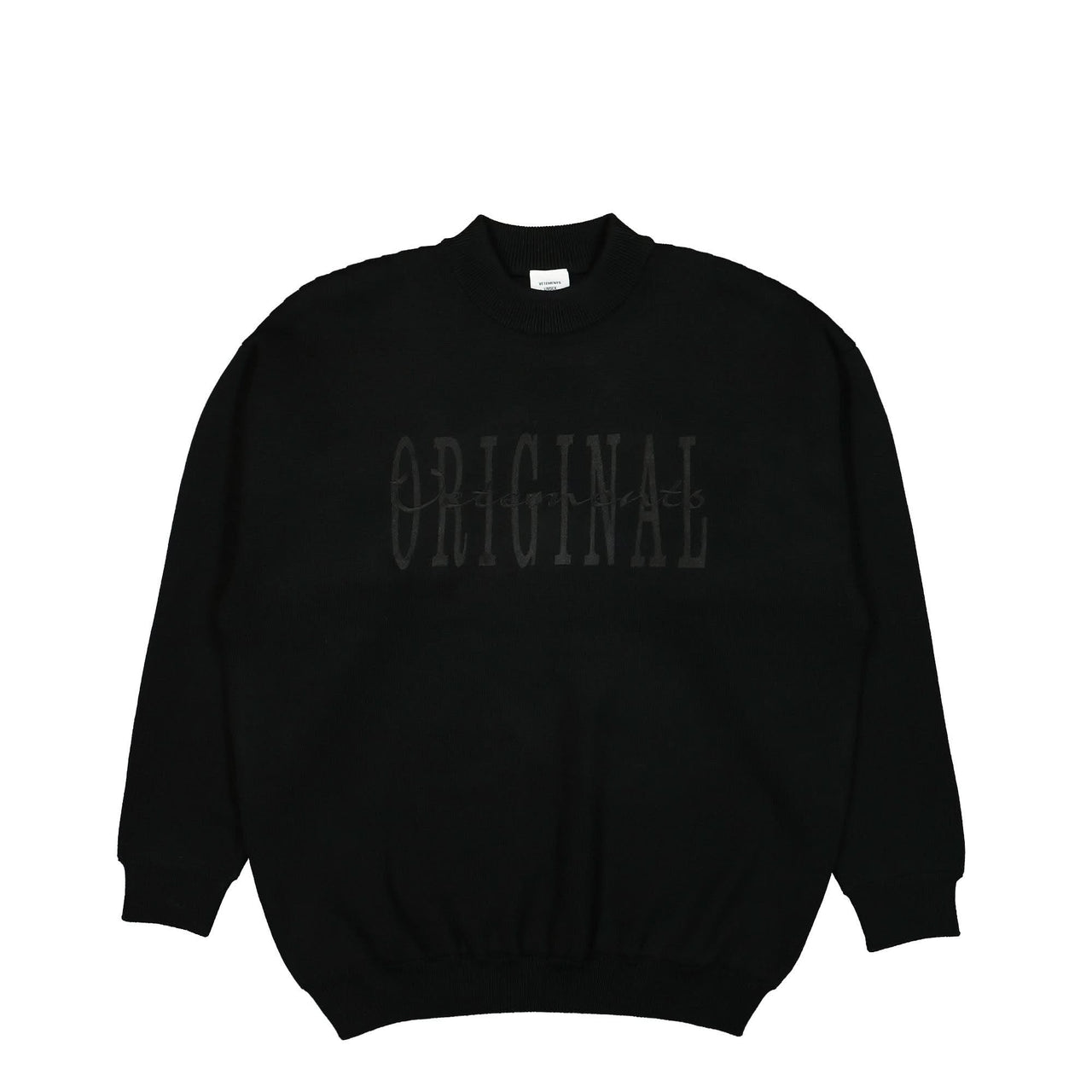 VETEMENTS VETEMENTS Original Sweater Black Detail view 1 | Gate