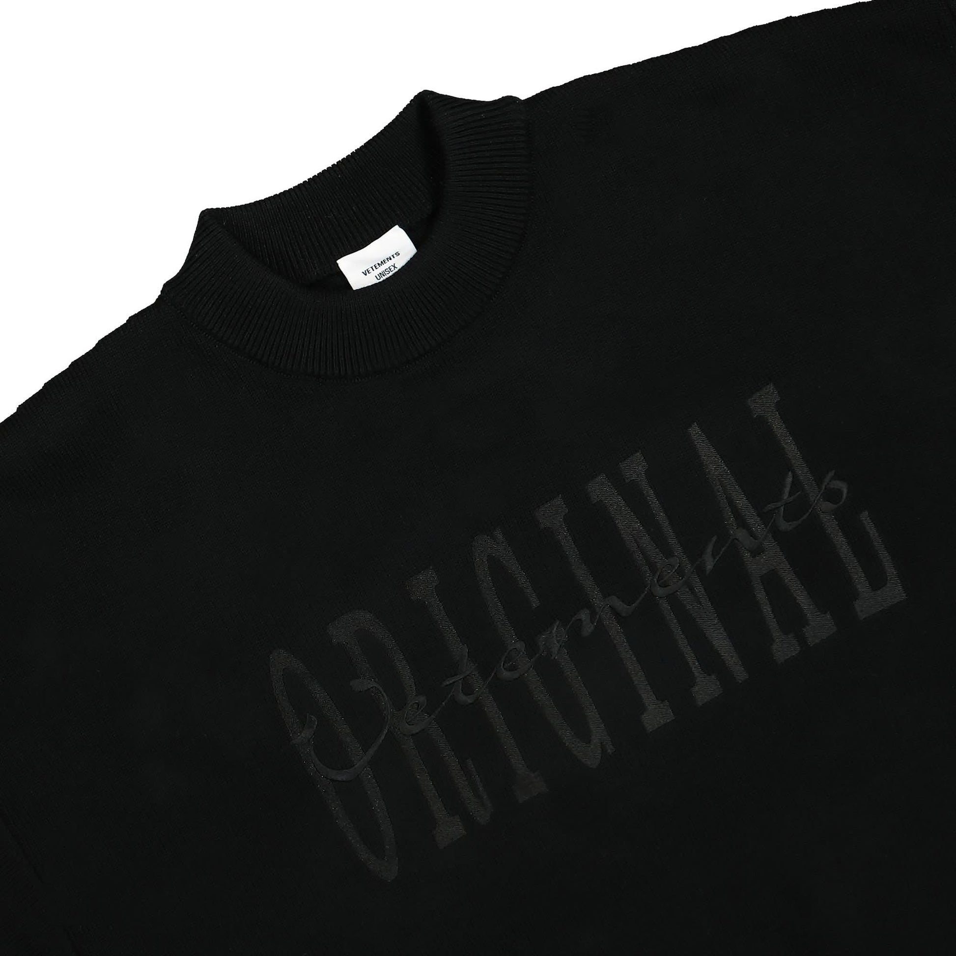 VETEMENTS VETEMENTS Original Sweater Black Detail view 3 | Gate