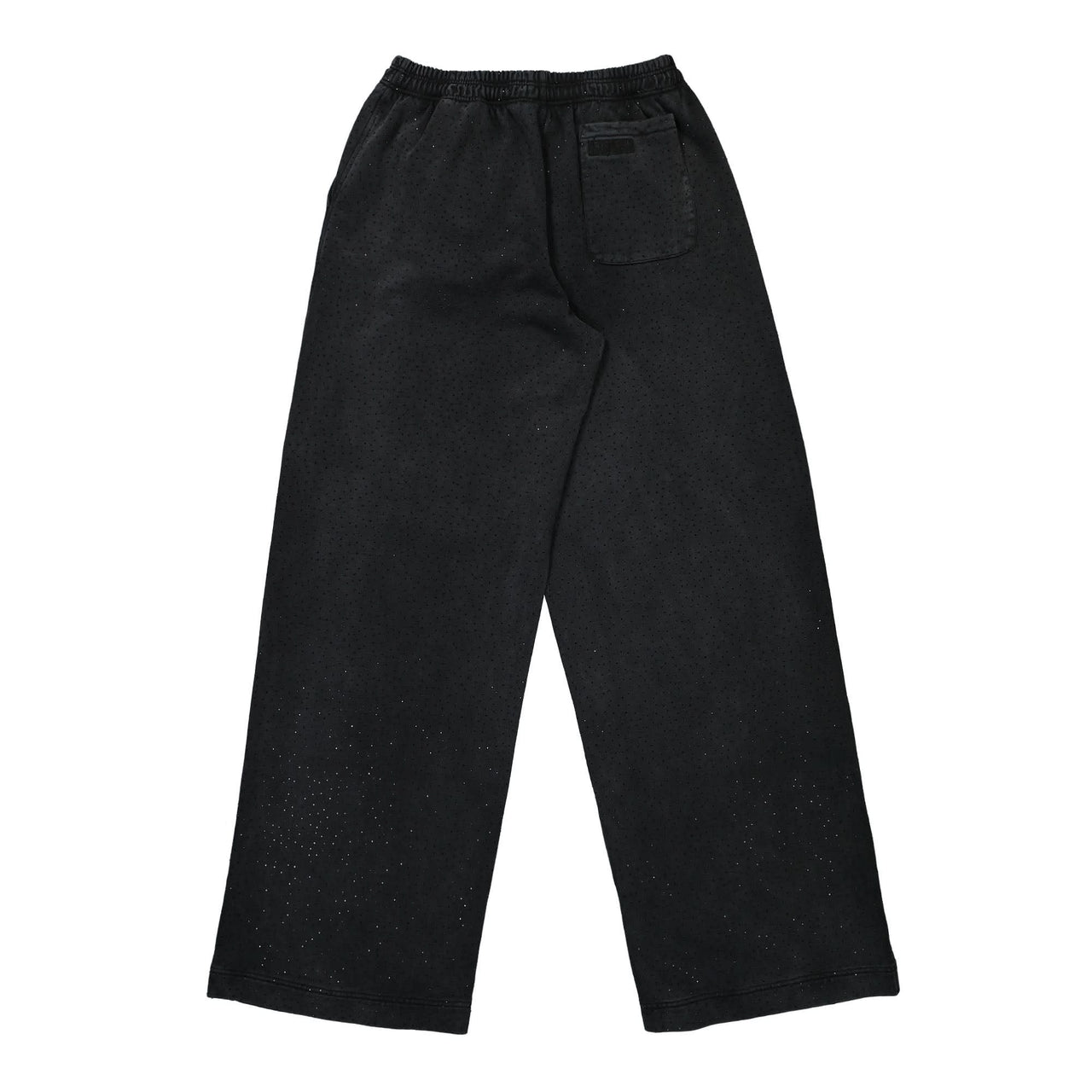 VETEMENTS Allover Rhinestone Jersey Pants Black Detail view 1 | Gate