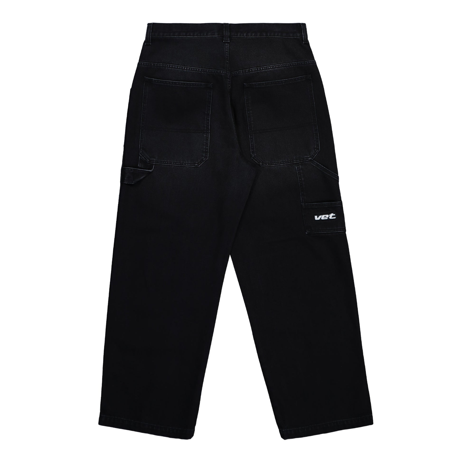 VETEMENTS Hip-Hop Jeans Vintage Black Denim UH76DP250B2 Detail View 2 | GATE