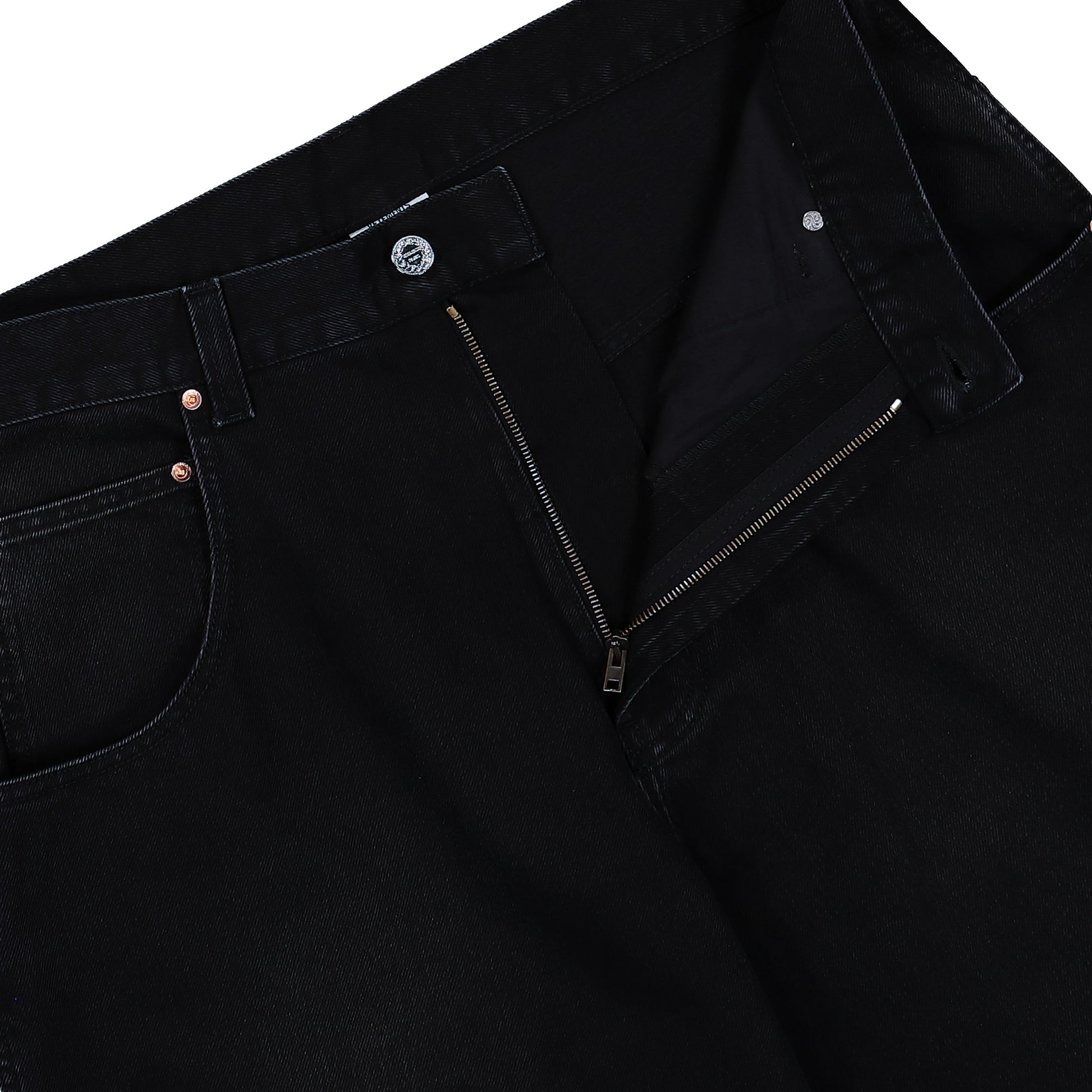 VETEMENTS Hip-Hop Jeans Vintage Black Denim UH76DP250B2 Detail View 4 | GATE