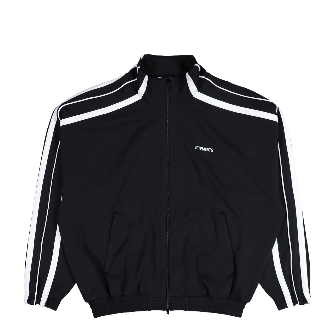VETEMENTS Gym Jacket Black Tracksuit Tops UH76GJ300B Detail View 1 | GATE