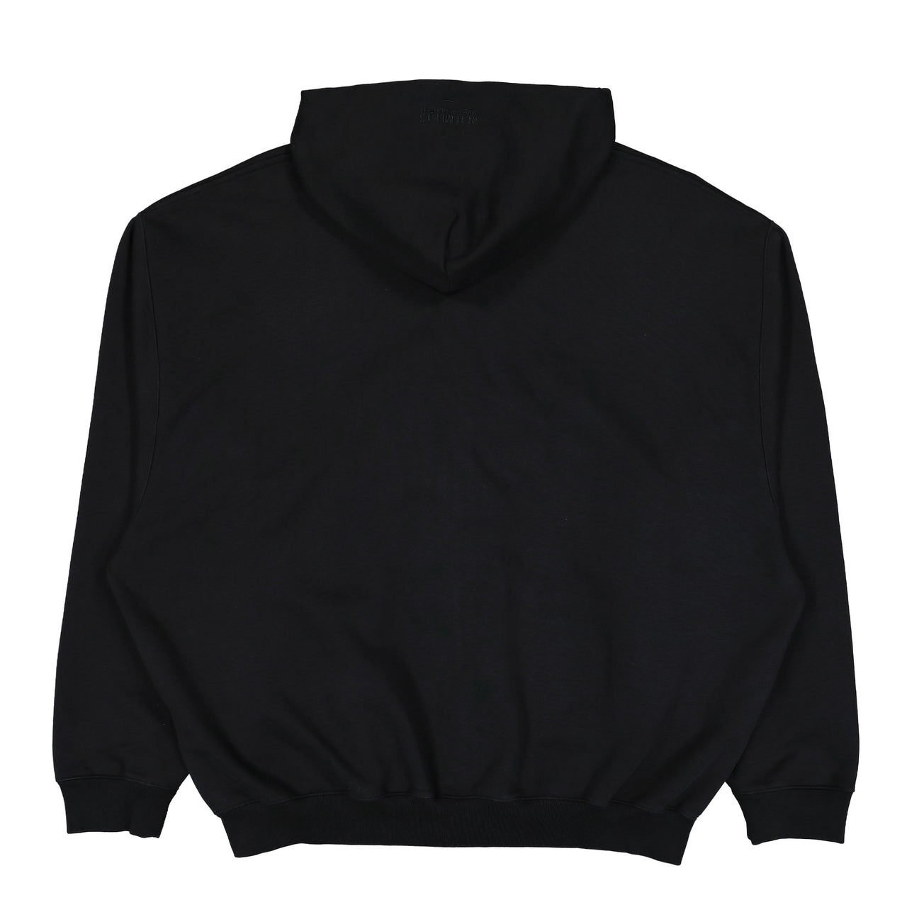 VETEMENTS Logo Oversized Zip-Up Hoodie Black Hoodies UH76ZU100B Detail View 1 | GATE