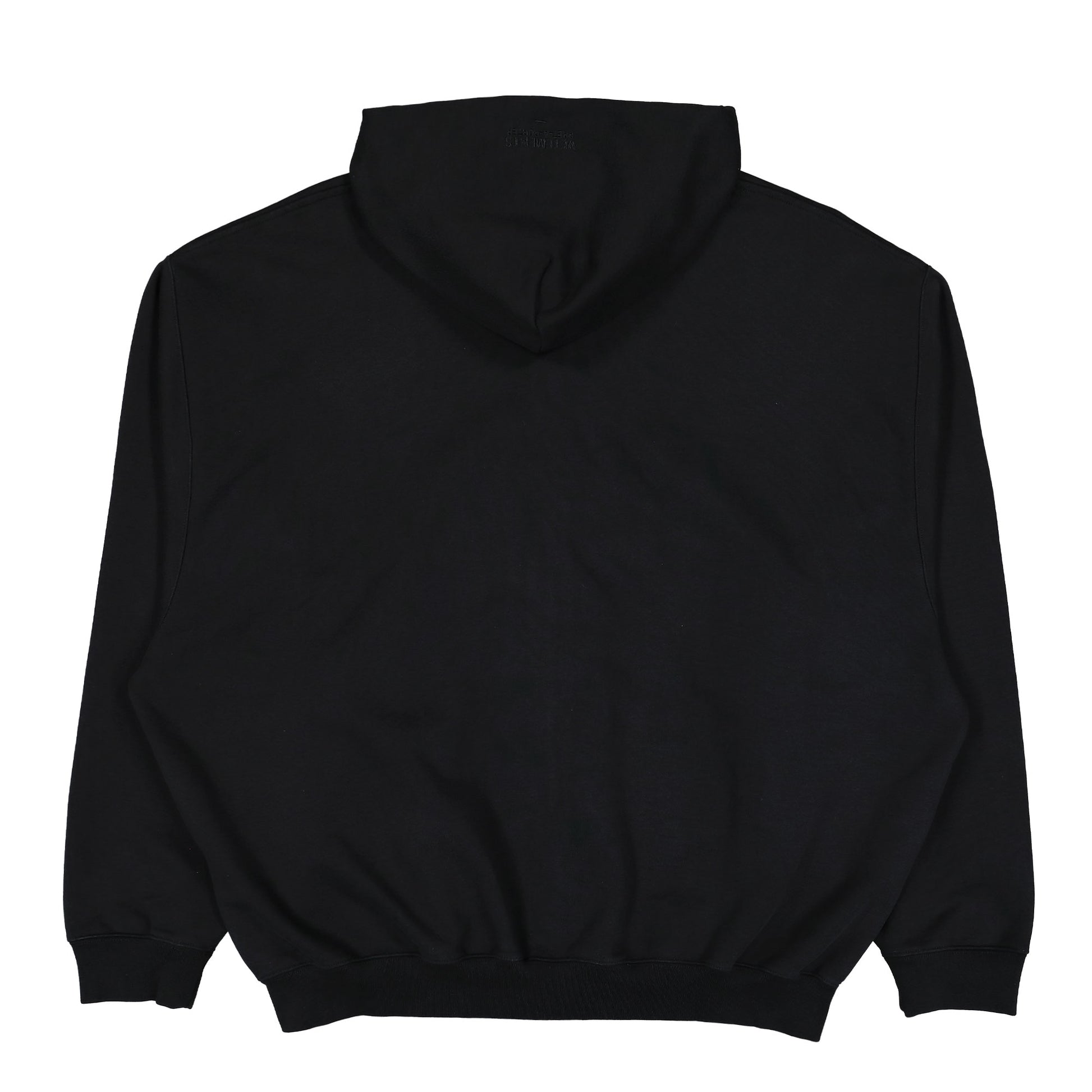 VETEMENTS Logo Oversized Zip-Up Hoodie Black Hoodies UH76ZU100B Detail View 2 | GATE