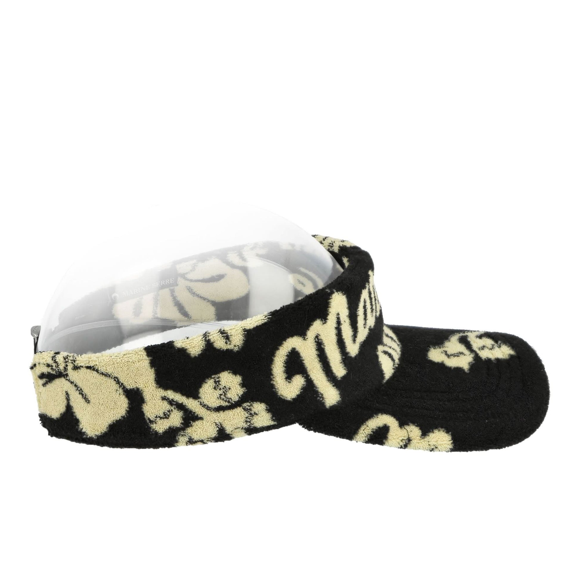 Marine Serre Jersey Jacquard Towels Visor Black Detail view 3 | Gate