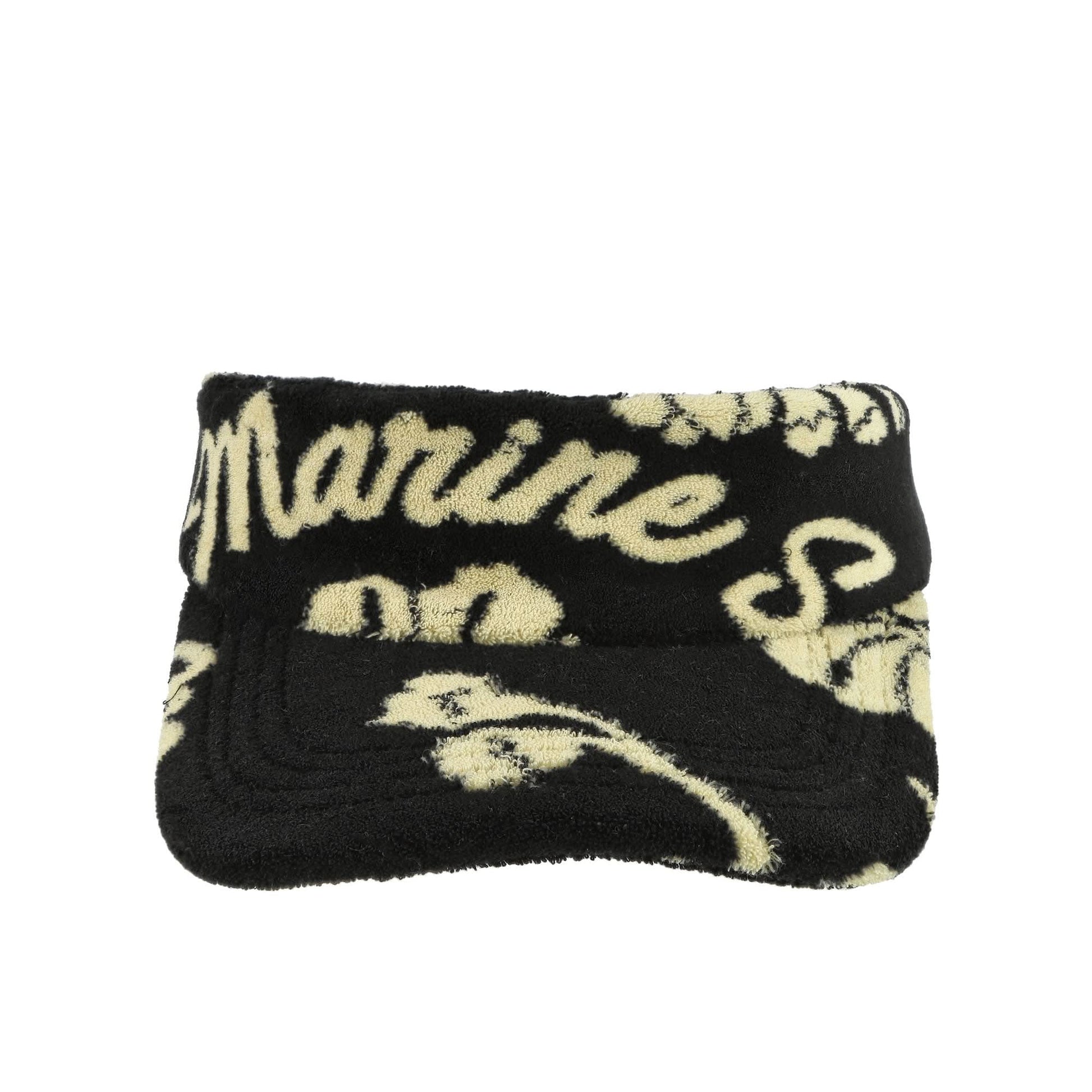 Marine Serre Jersey Jacquard Towels Visor Black Detail view 4 | Gate