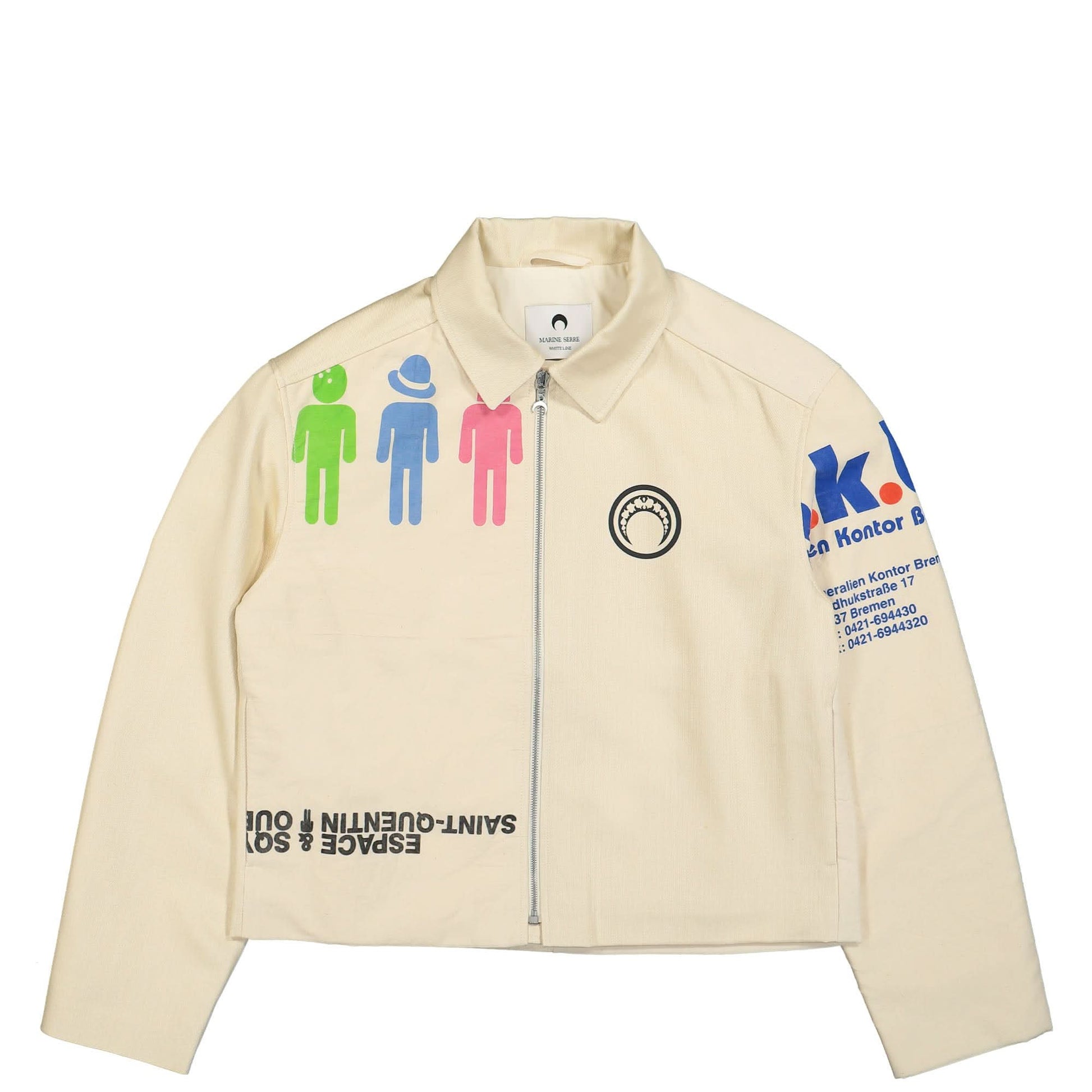 Marine Serre Regenerated Tote Bags Harrington Jacket Beige Detail view 1 | Gate