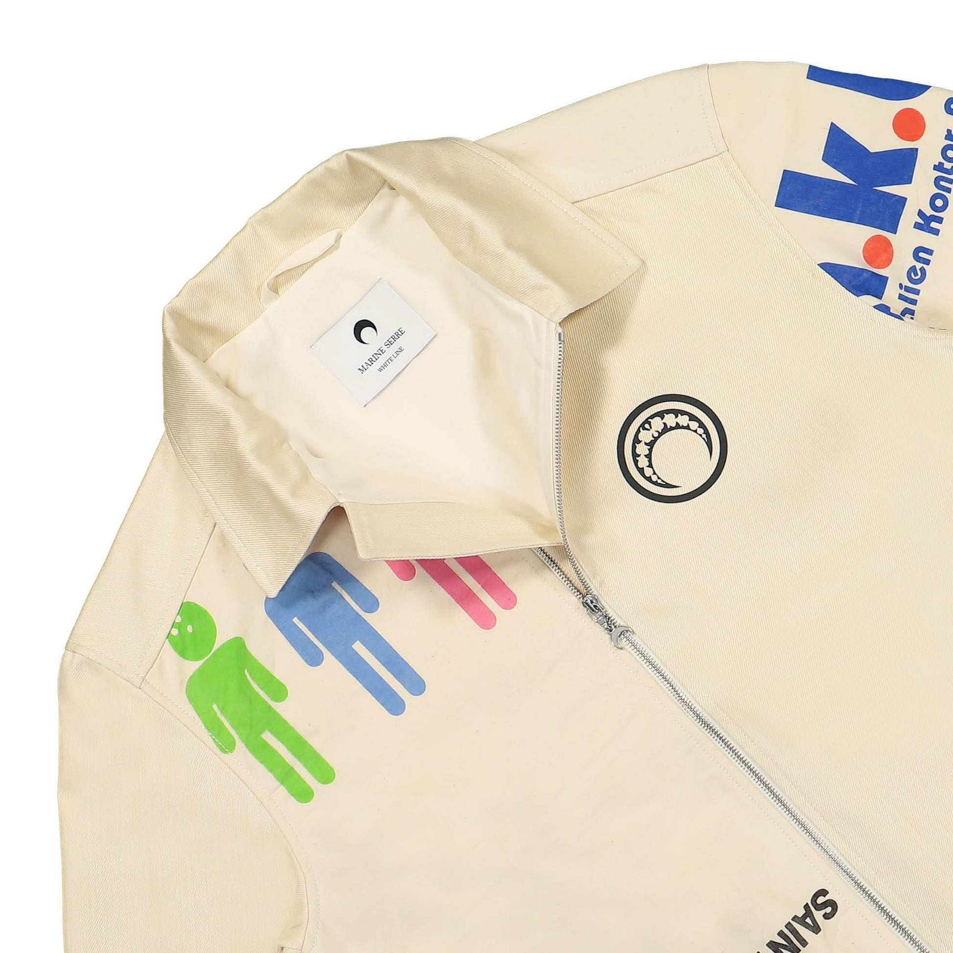Marine Serre Regenerated Tote Bags Harrington Jacket Beige Detail view 3 | Gate