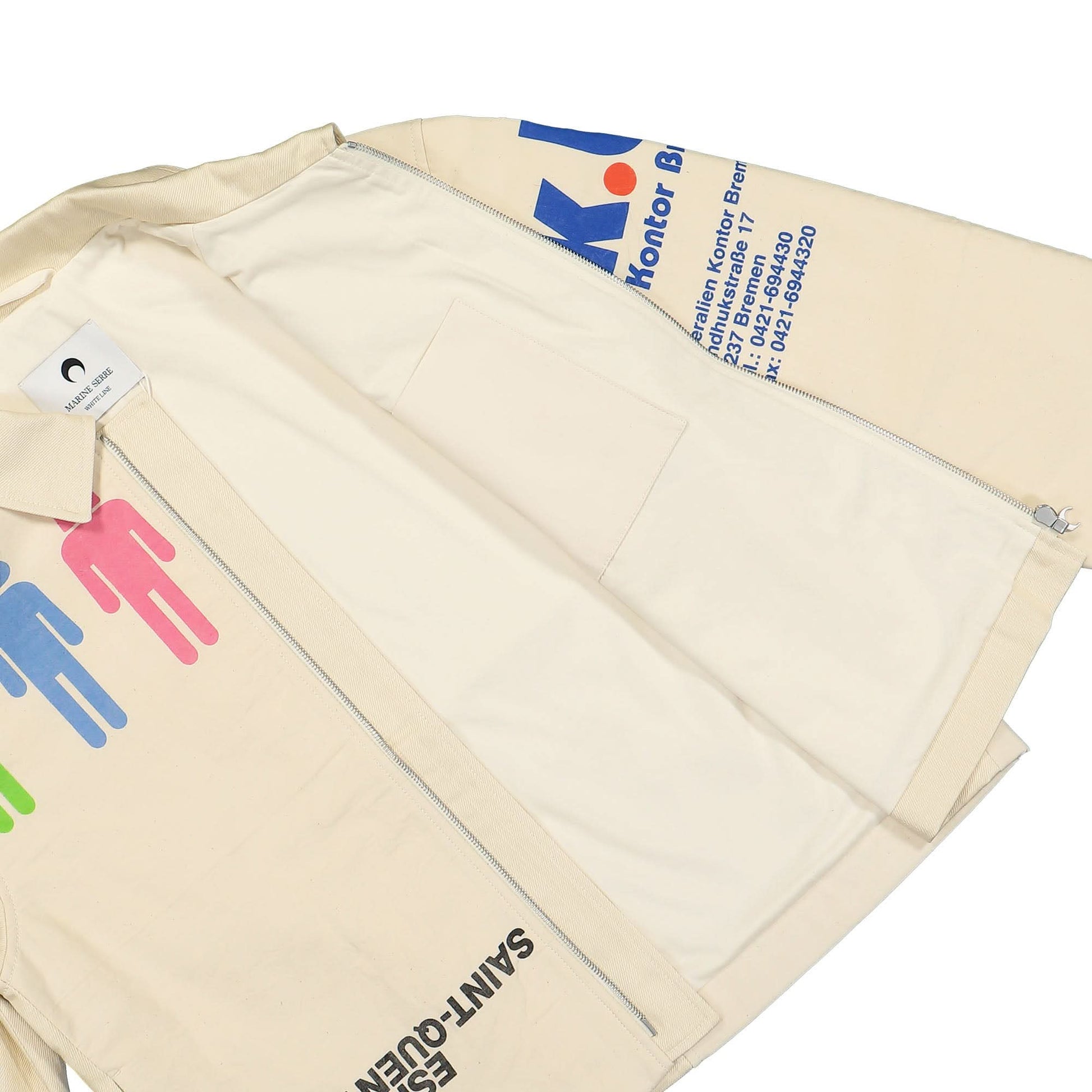 Marine Serre Regenerated Tote Bags Harrington Jacket Beige Detail view 4 | Gate