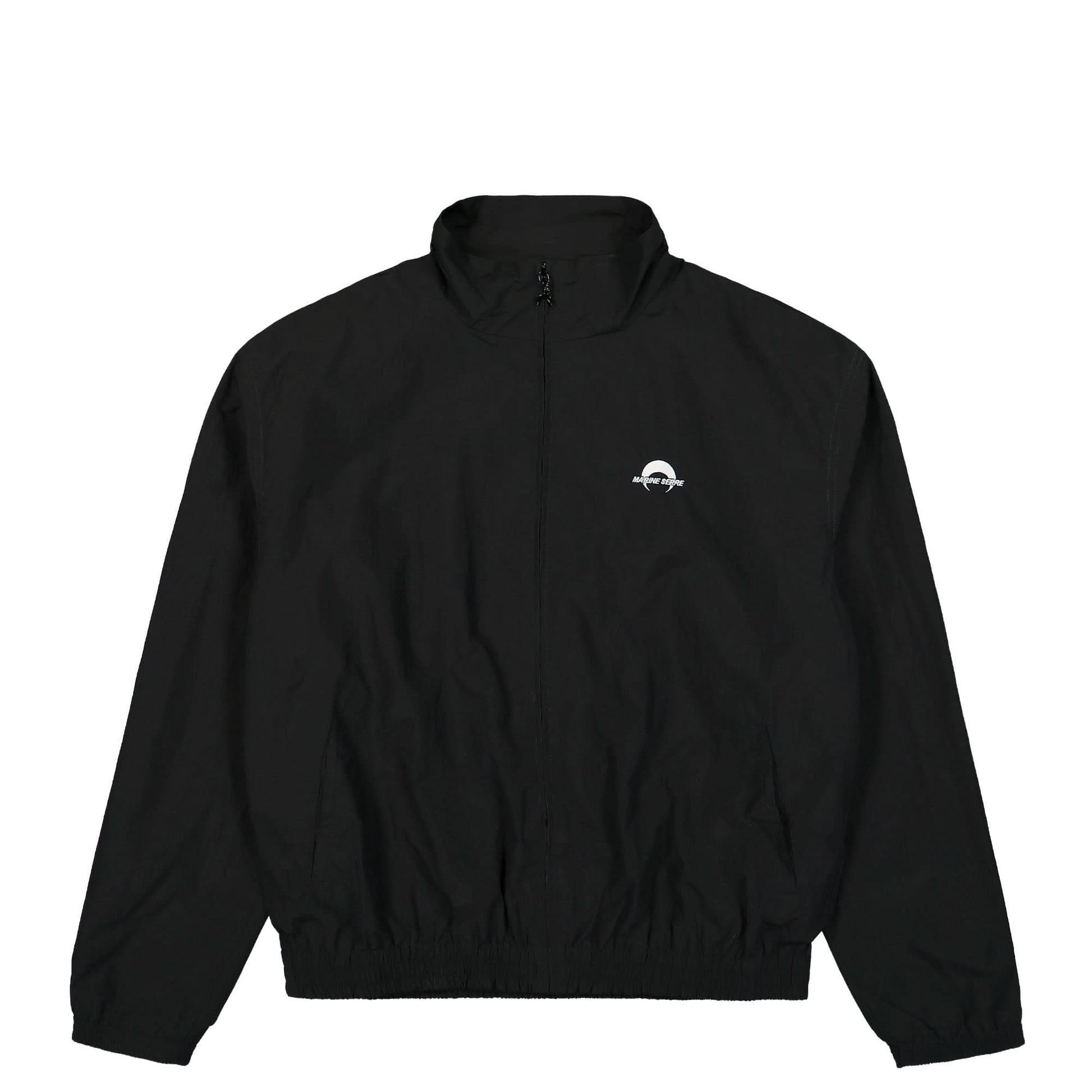 Marine Serre MS Sport Nylon Track Jacket Black Detail view 1 | Gate