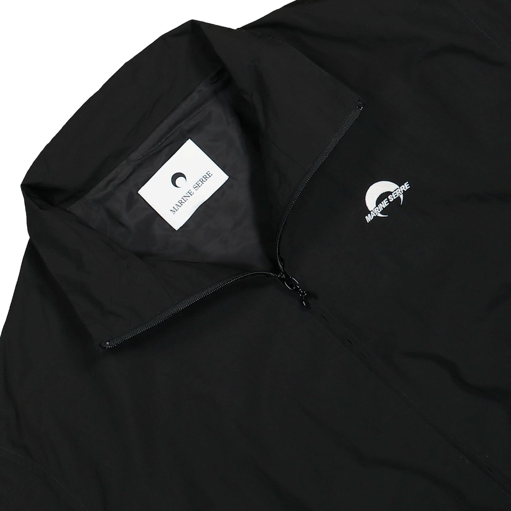 Marine Serre MS Sport Nylon Track Jacket Black Detail view 3 | Gate