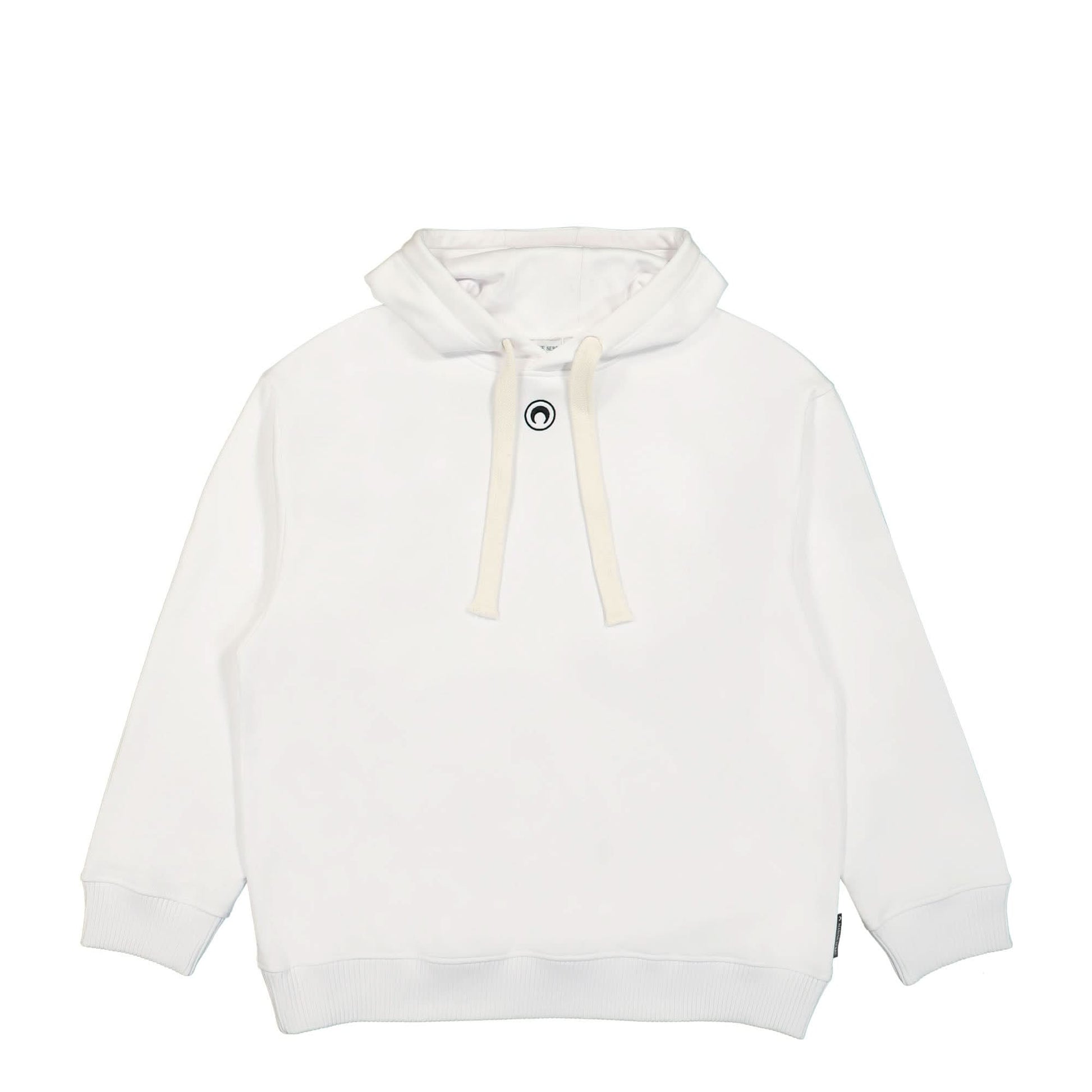 Marine Serre Rose Print Organic Fleece Hoodie White Detail view 1 | Gate