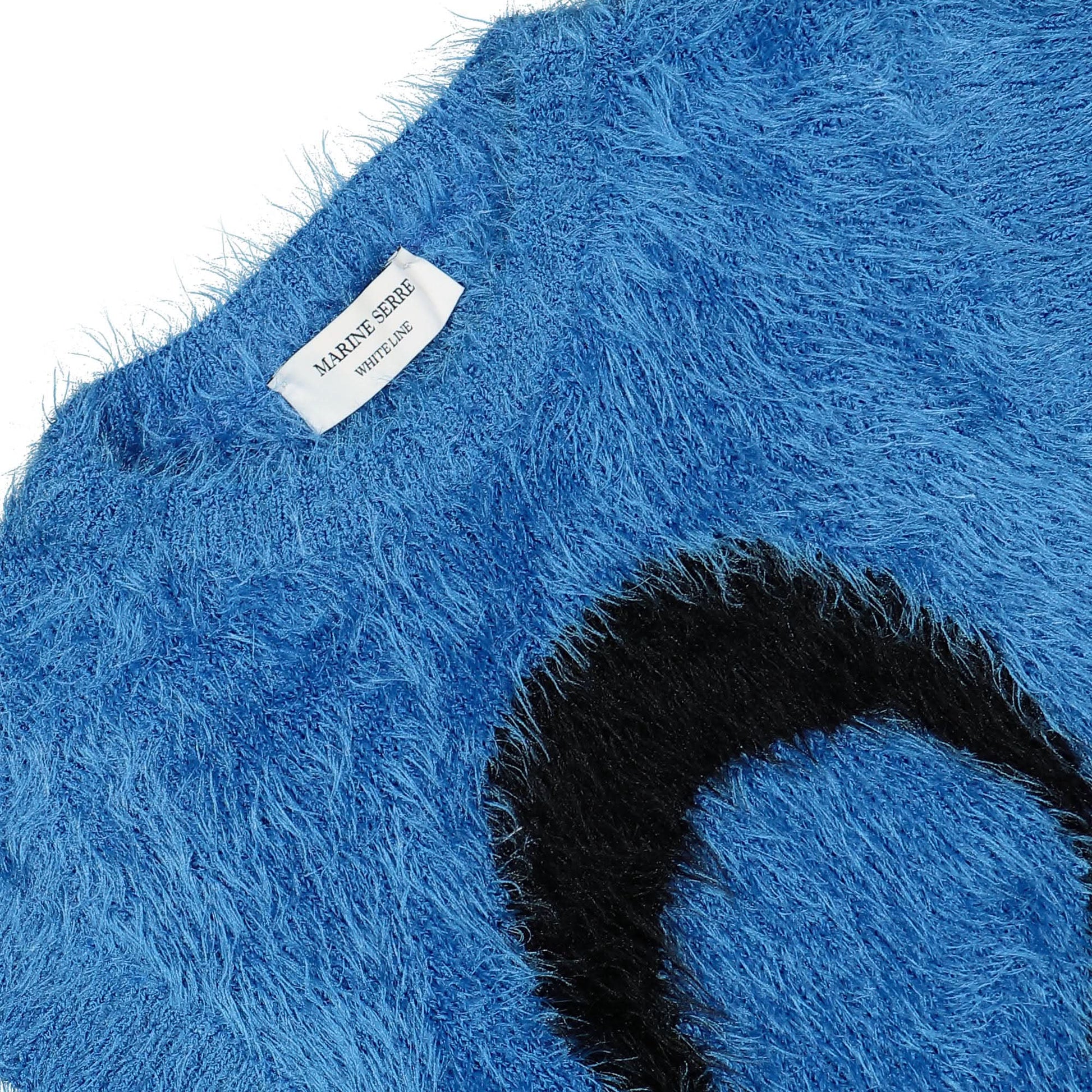 Marine Serre Wild Puffy Knit Sleeveless Pullover Blue Detail view 3 | Gate