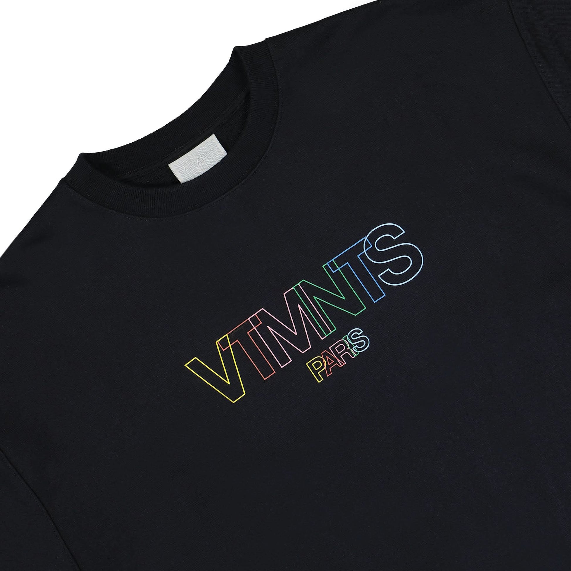 VTMNTS Outline Logo Crewneck Black Detail view 3 | Gate