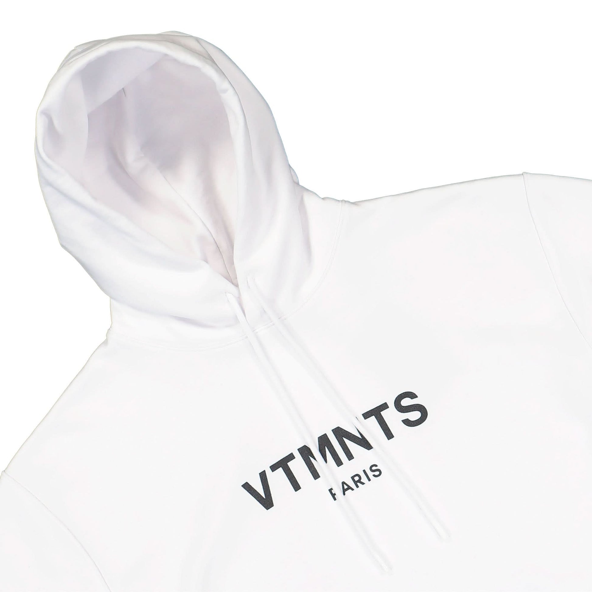 VTMNTS VTMNTS Paris Logo Hoodie White Detail view 3 | Gate