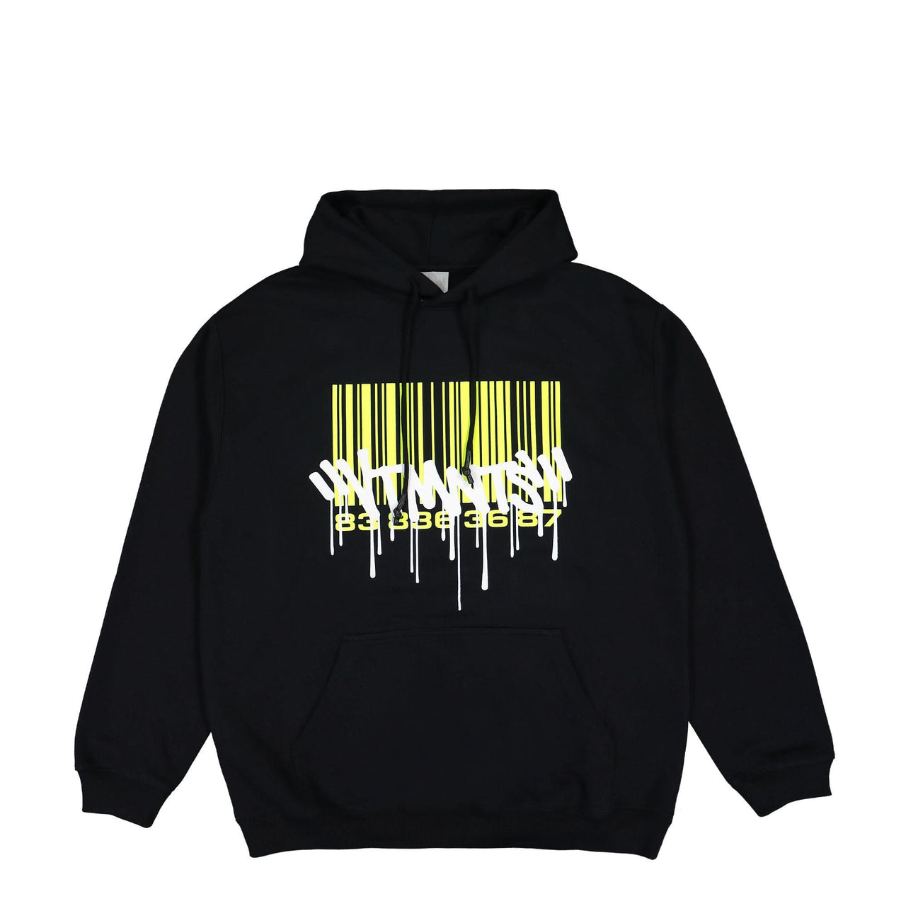 VTMNTS Grafffiti Big Barcode Hoodie Black Detail view 1 | Gate