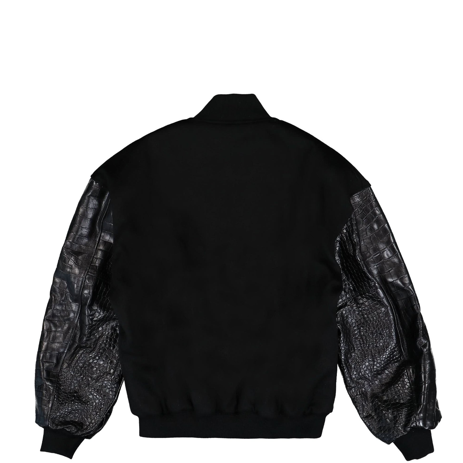 VTMNTS Croc Sleeves College Jacket Black Detail view 2 | Gate