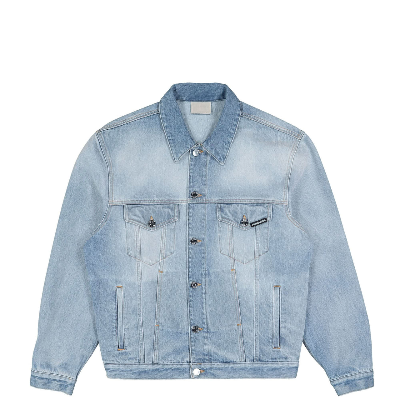 VTMNTS Embroidered VTMNTS Paris Denim Jacket Blue Detail view 1 | Gate