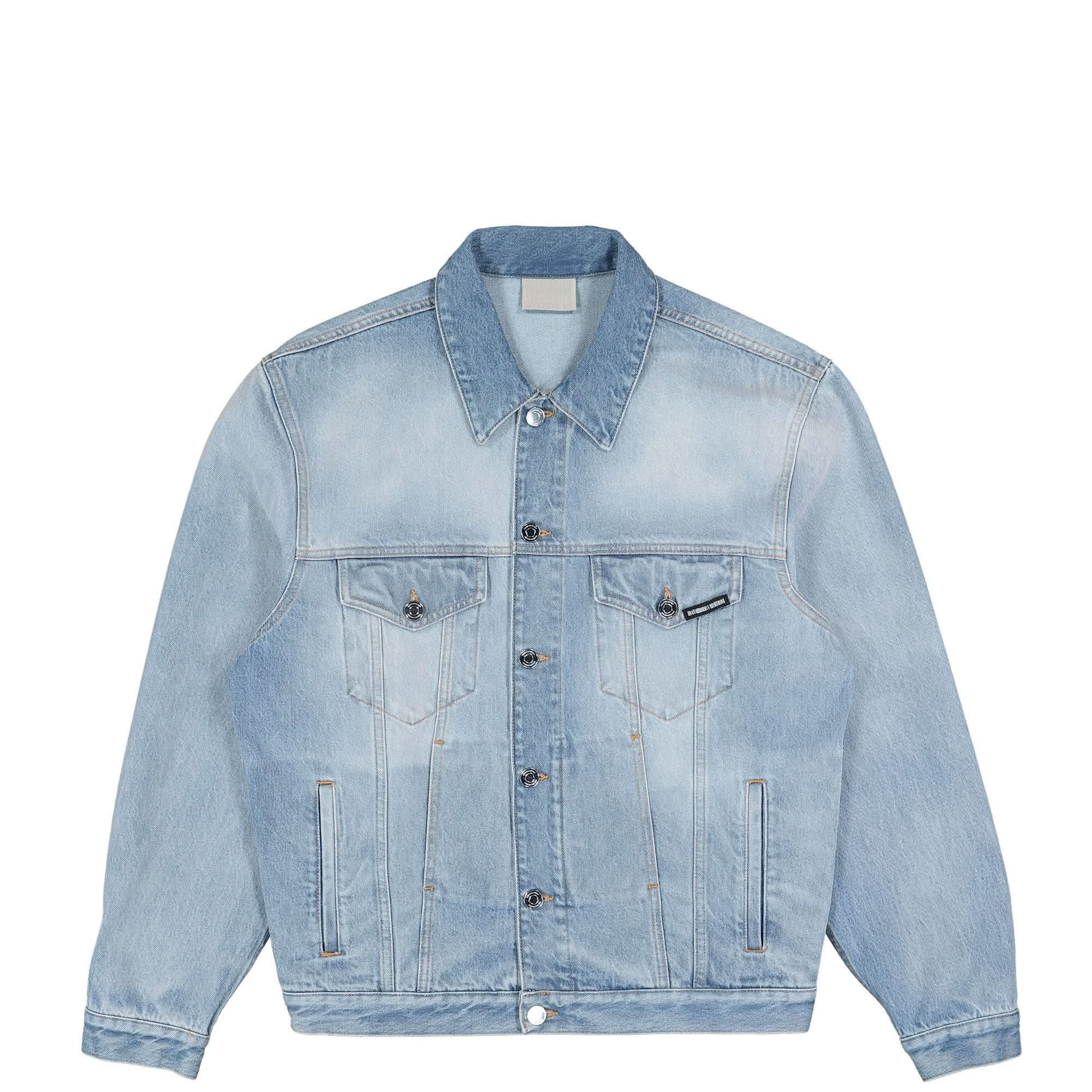 VTMNTS Embroidered VTMNTS Paris Denim Jacket Blue Detail view 1 | Gate