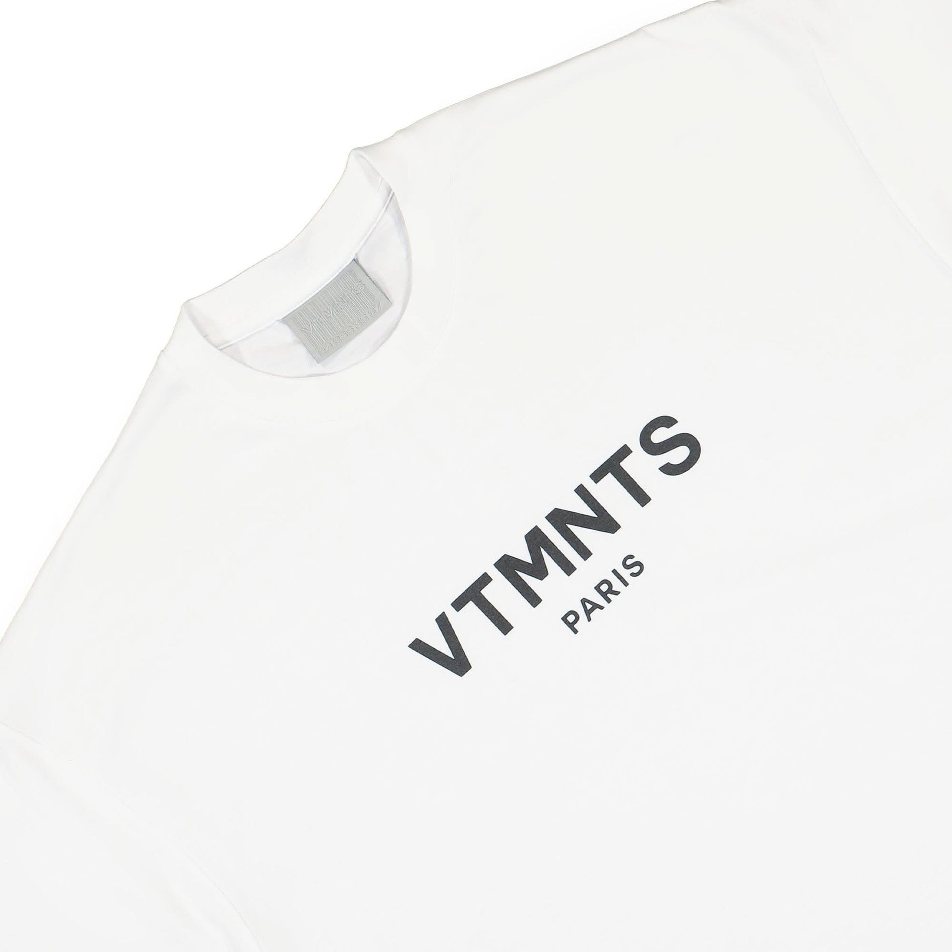 VTMNTS VTMNTS Paris Logo T-Shirt White Detail view 3 | Gate