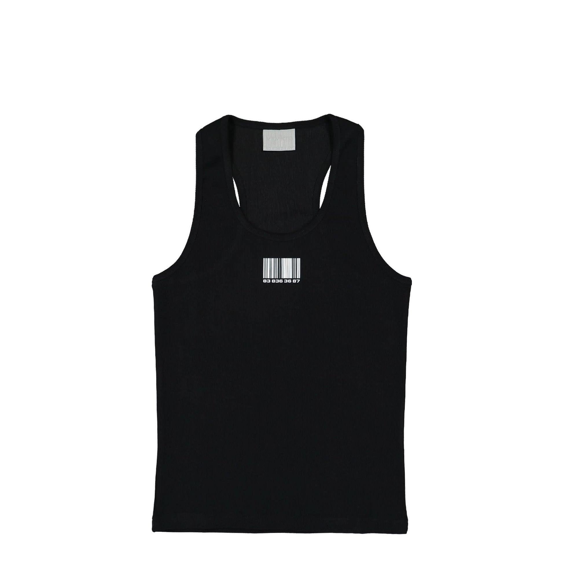 VTMNTS Barcode Tanktop Black Detail view 1 | Gate
