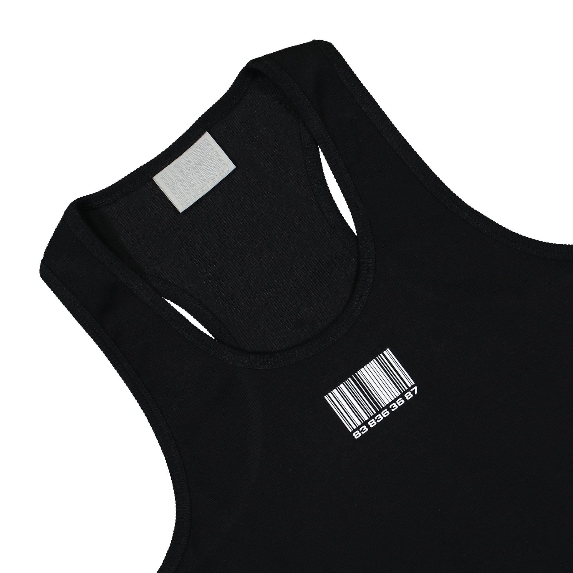 VTMNTS Barcode Tanktop Black Detail view 4 | Gate
