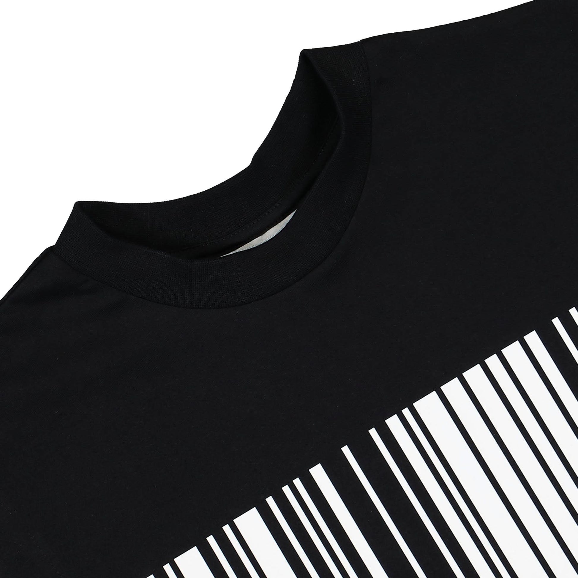 VTMNTS Big Barcode Sleeveless Cropped T-Shirt Black Detail view 3 | Gate