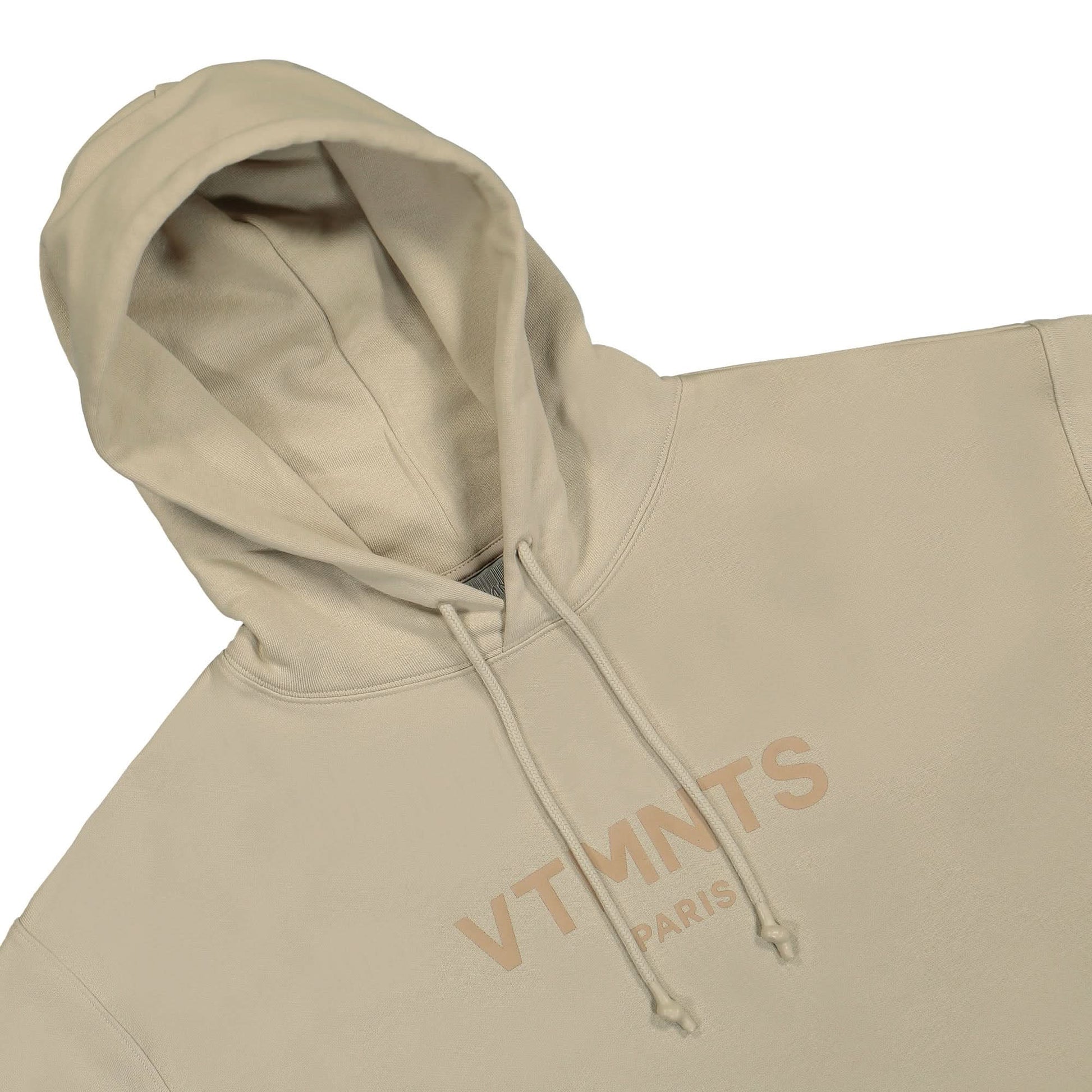VTMNTS VTMNTS Paris Logo Hoodie Beige Detail view 3 | Gate