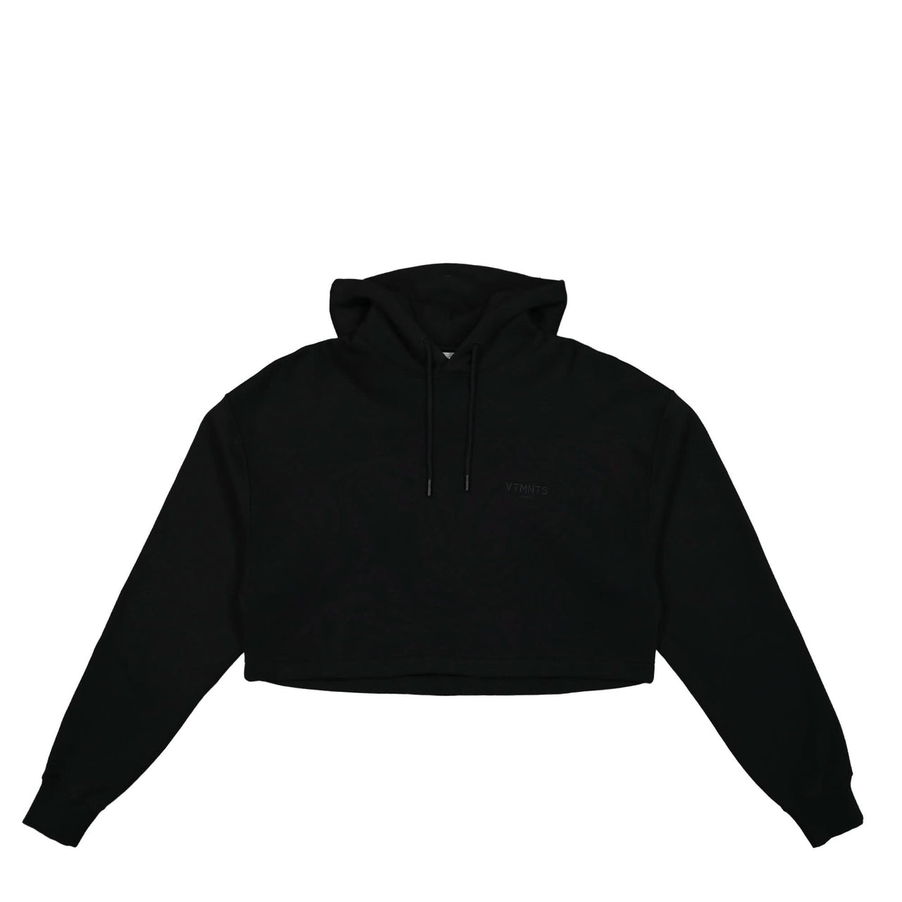 VTMNTS VTMNTS Paris Embroidered Cropped Hoodie Black Detail view 1 | Gate
