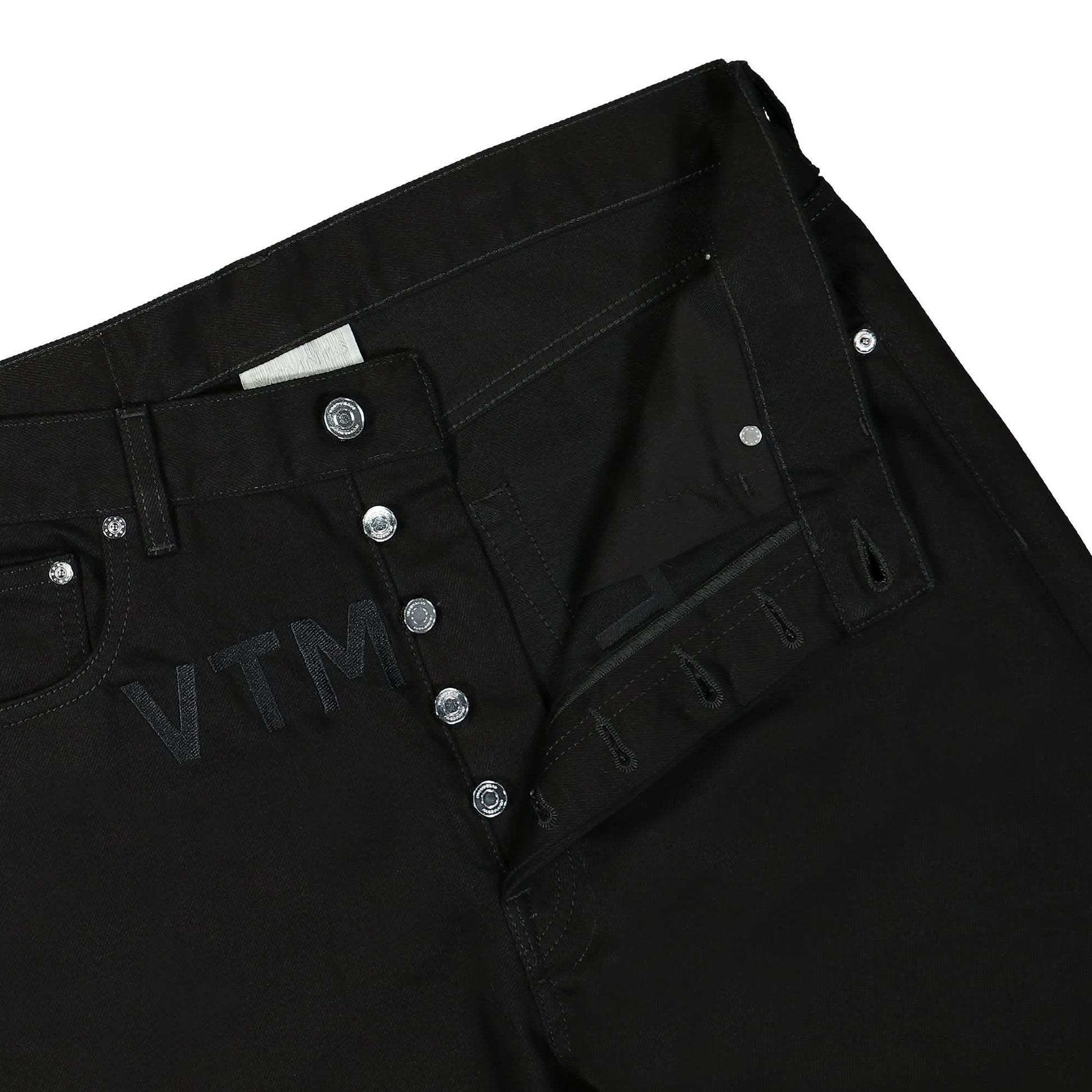 VTMNTS Embroidered VTMNTS Denim Jeans Black Detail view 4 | Gate