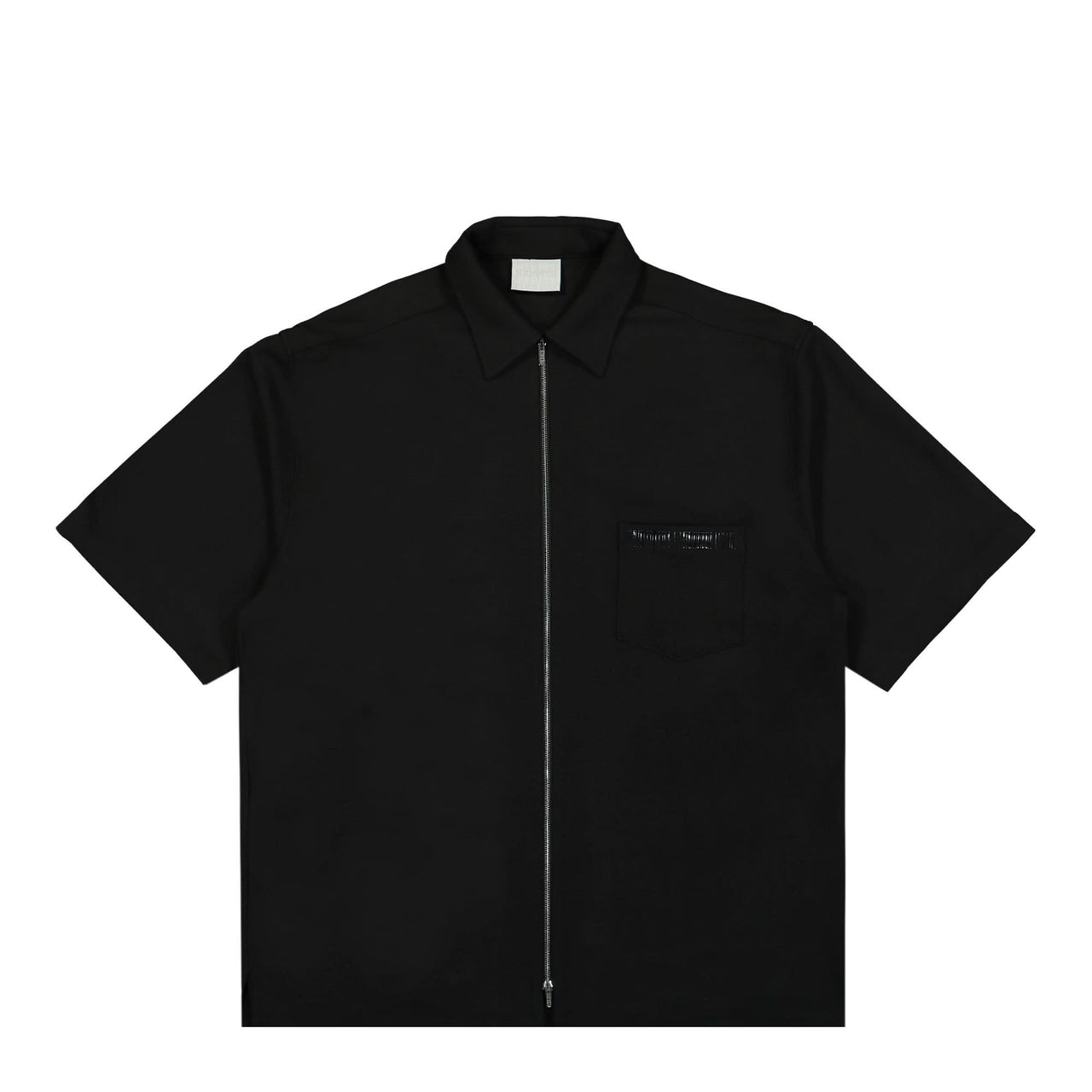 VTMNTS Zip-Up Shirt Black Detail view 1 | Gate