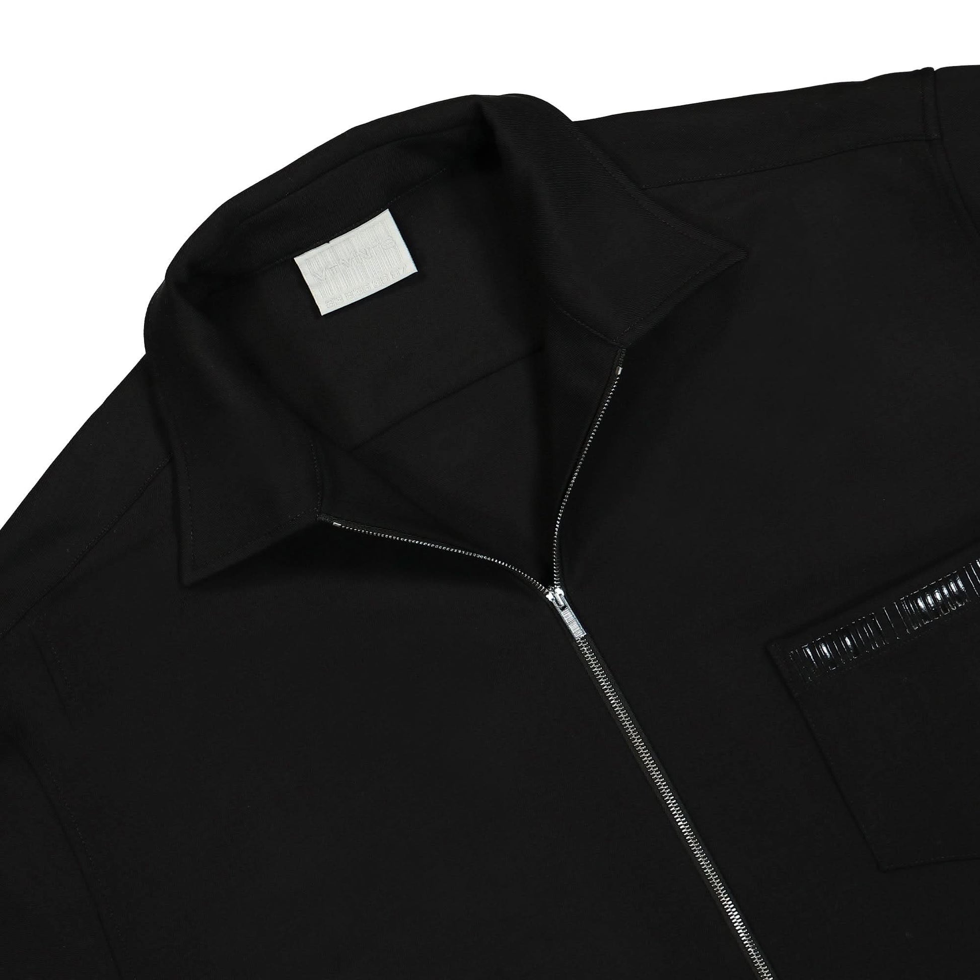 VTMNTS Zip-Up Shirt Black Detail view 3 | Gate