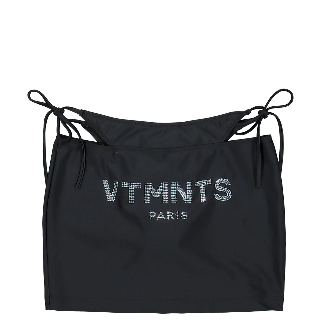 VTMNTS VTMNTS Paris Crystal Logo Miniskirt Black Detail view 1 | Gate