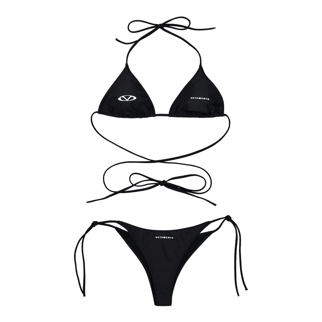 VETEMENTS Oval Logo Bikini Black Detail view 1 | Gate