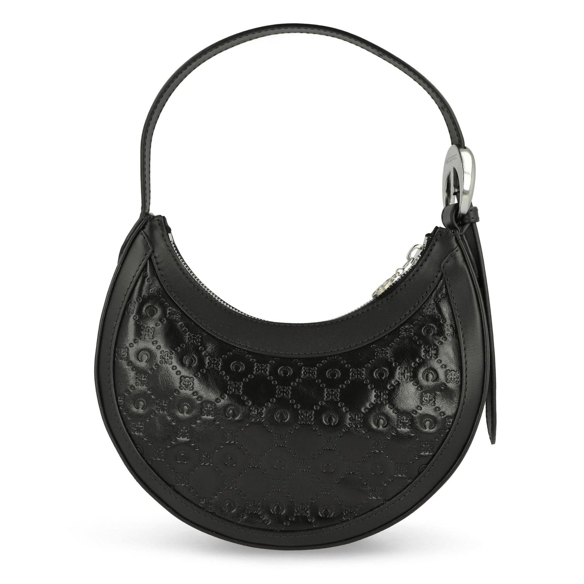 Marine Serre Embossed Leather Eclipse Mini Black Detail view 4 | Gate