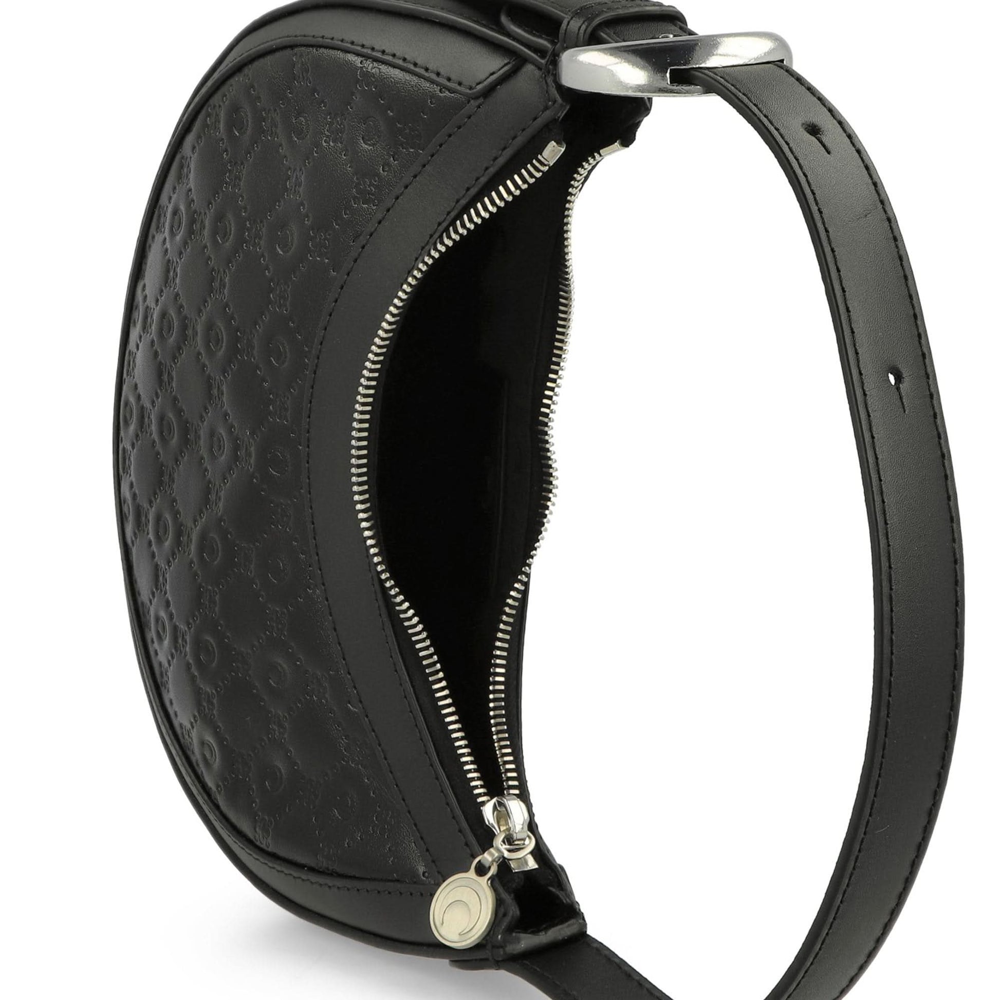 Marine Serre Embossed Leather Eclipse Mini Black Detail view 5 | Gate
