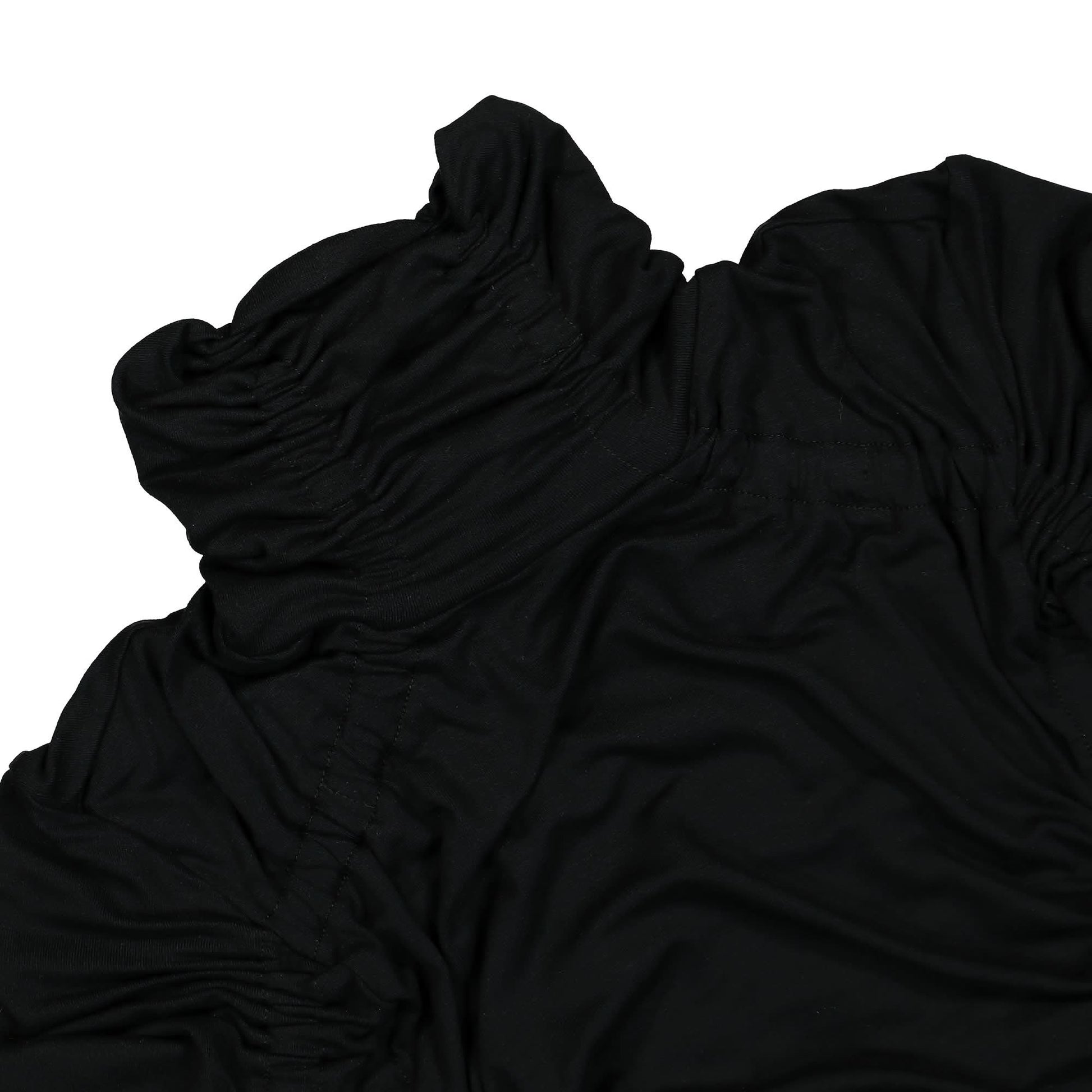 VETEMENTS Gathered Jersey Crop Top Black Detail view 3 | Gate