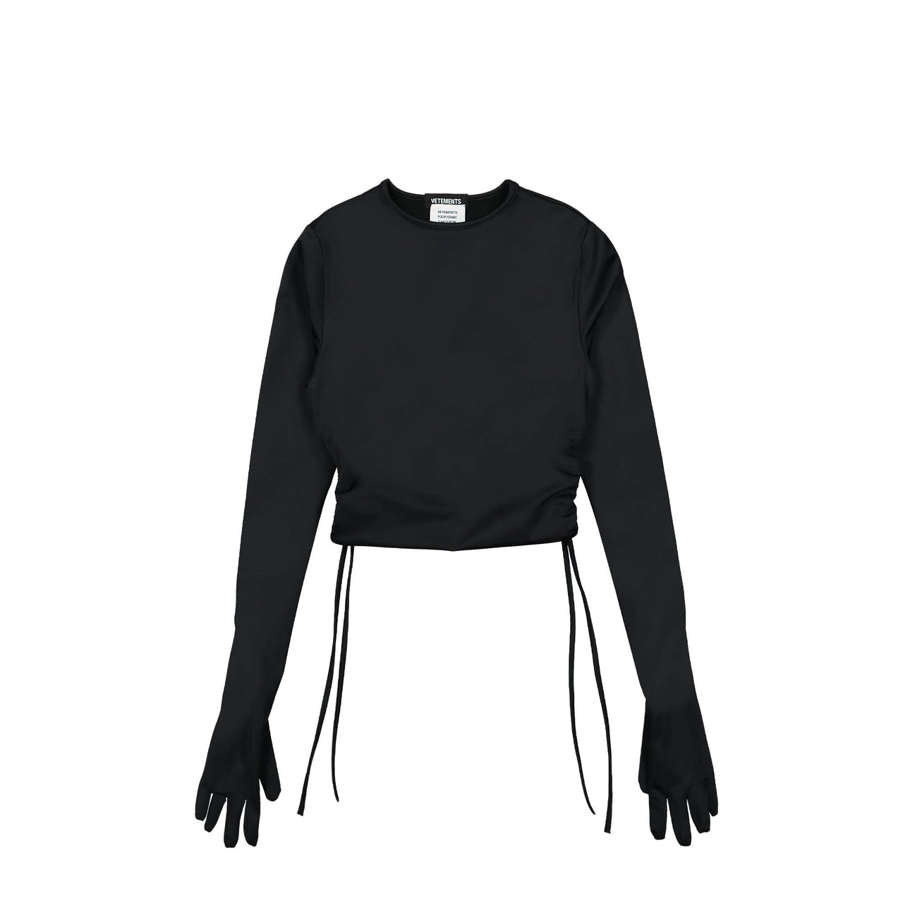 VETEMENTS Cropped Styling Top Black Detail view 1 | Gate