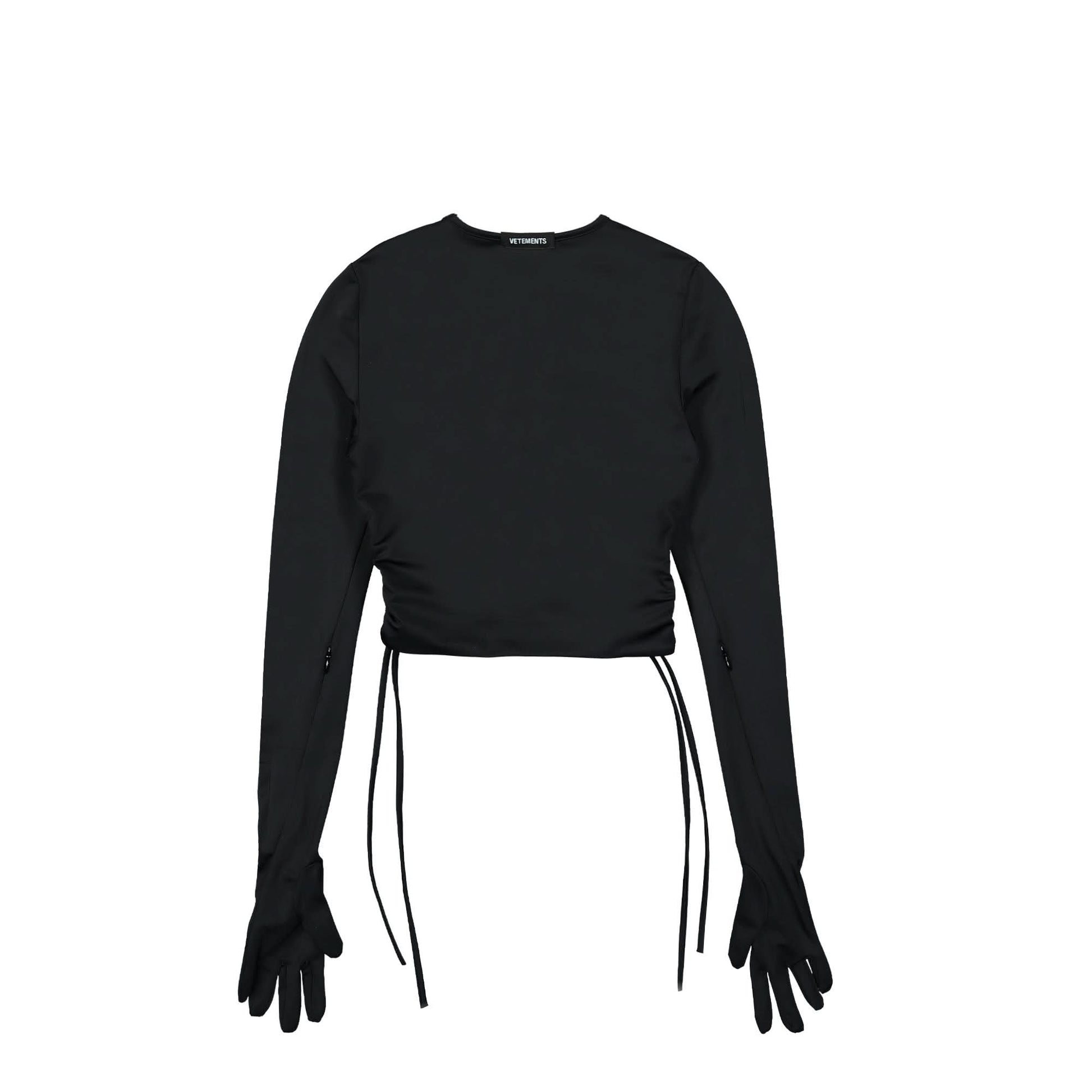VETEMENTS Cropped Styling Top Black Detail view 2 | Gate
