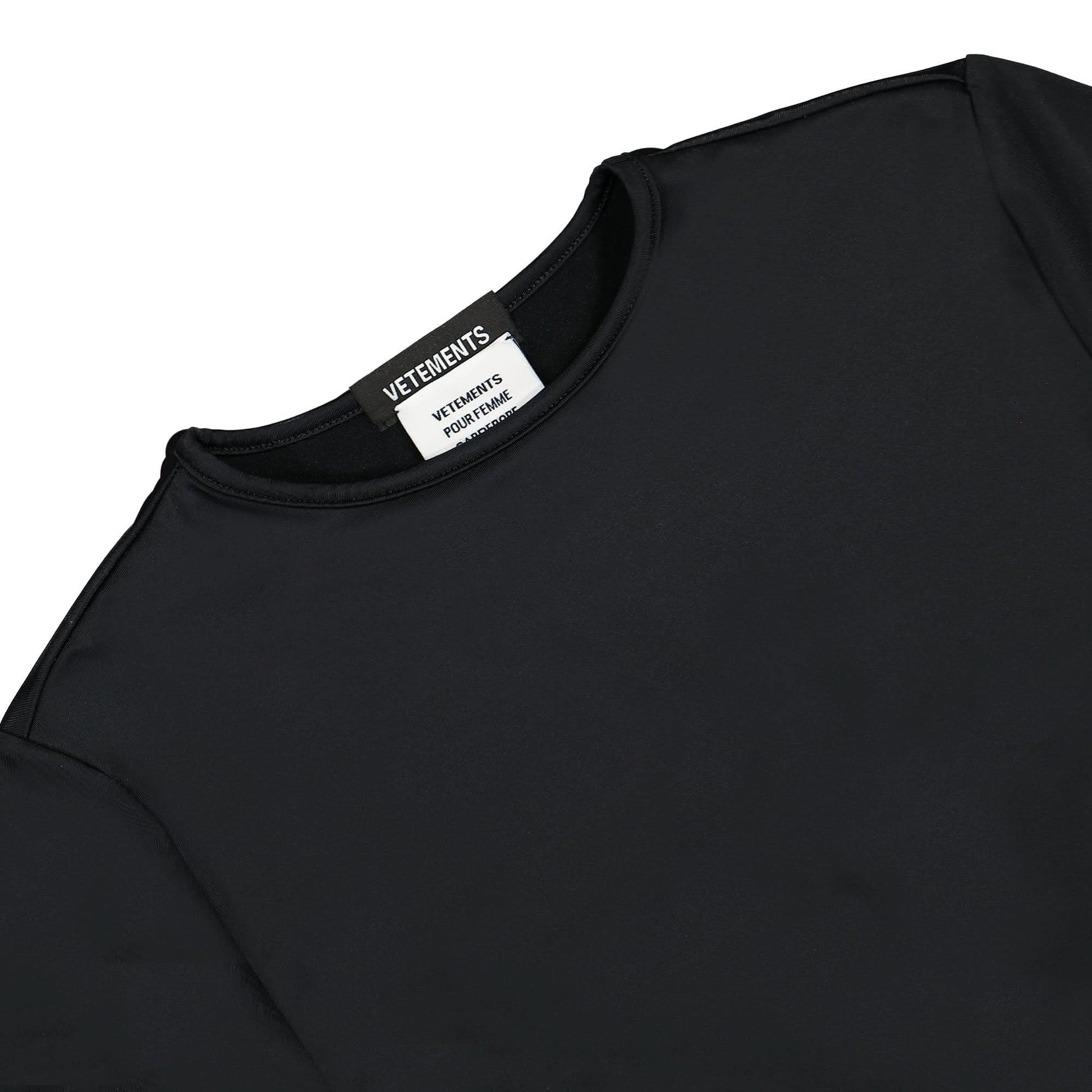 VETEMENTS Cropped Styling Top Black Detail view 3 | Gate