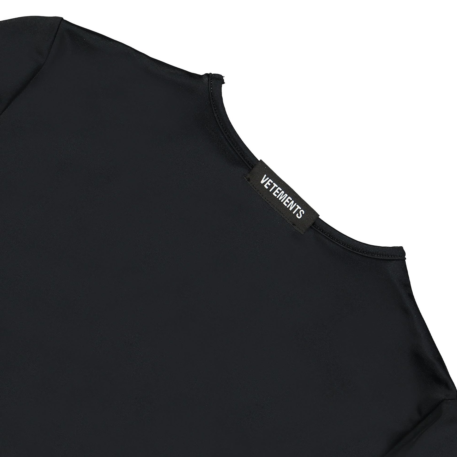 VETEMENTS Cropped Styling Top Black Detail view 4 | Gate