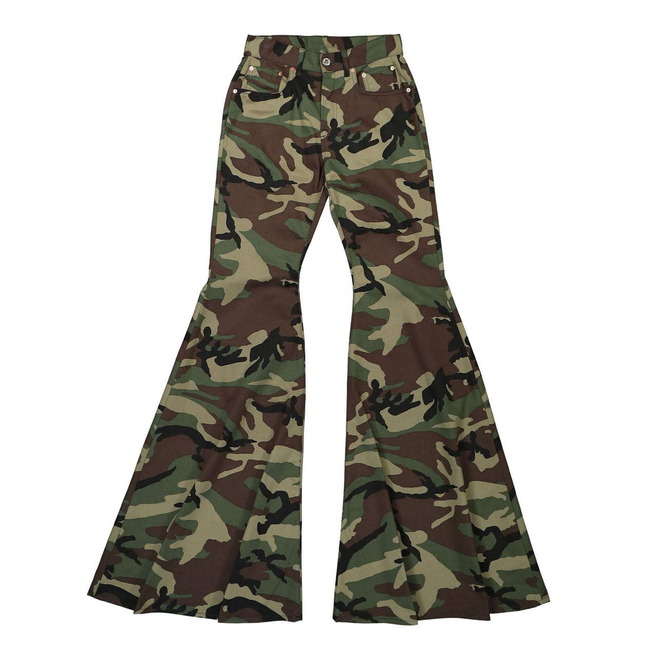 VETEMENTS Camo Extreme Flared Evoke Evct 1493 Pants Camouflage Detail view 1 | Gate