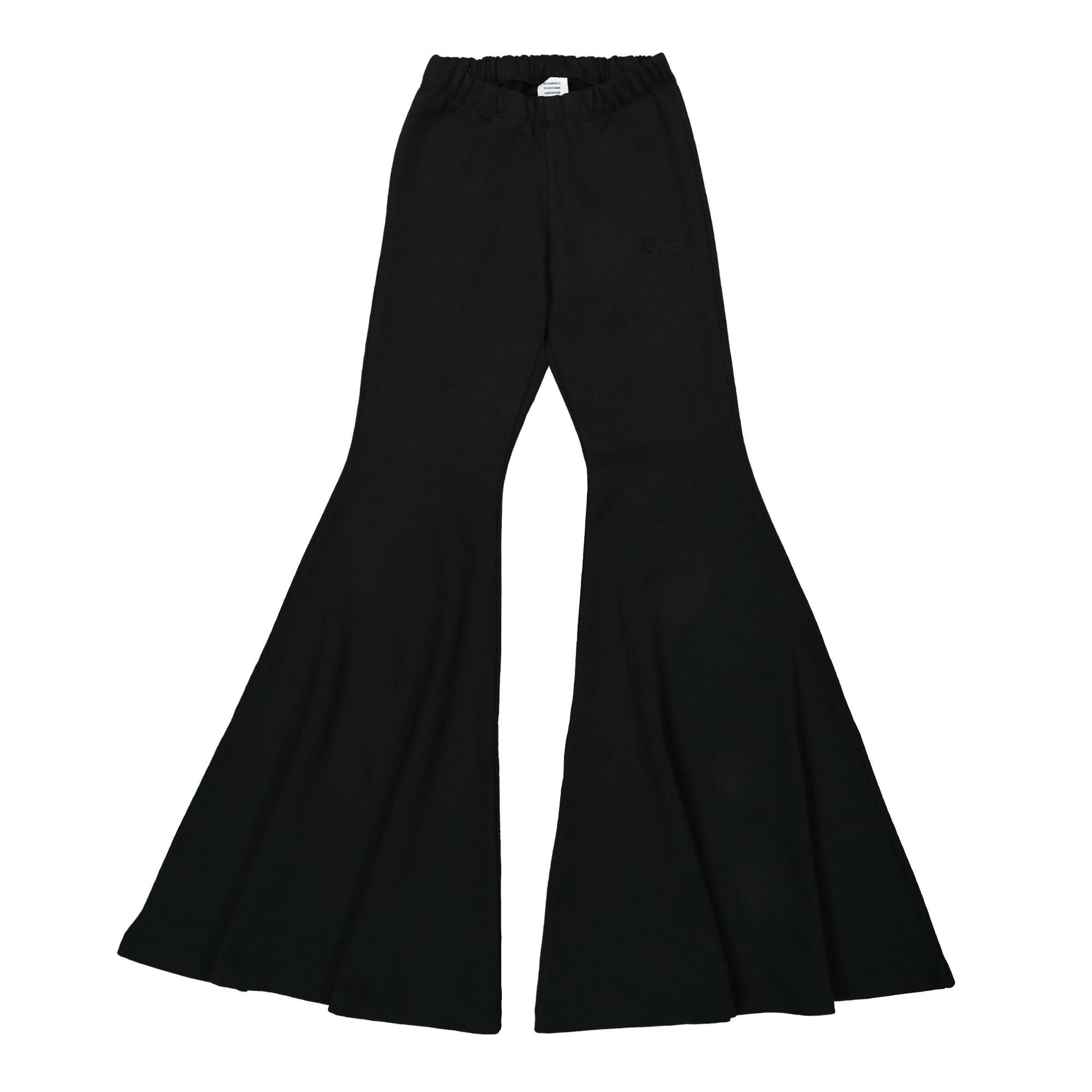 VETEMENTS Extreme Flared Sweatpants 1302 Molleton Black Detail view 1 | Gate